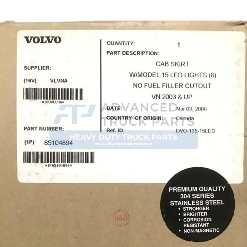 85104894 Genuine Volvo Trim Panel - Truck To Trailer