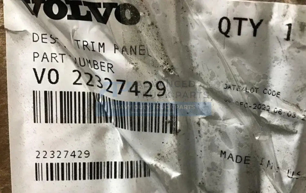 22327429 Genuine Volvo Trim Panel - Truck To Trailer