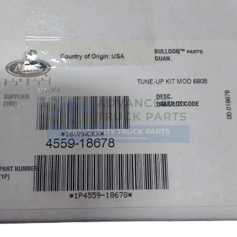 4559-18678 Genuine Volvo Tune-Up Kit Model 680B - Truck To Trailer