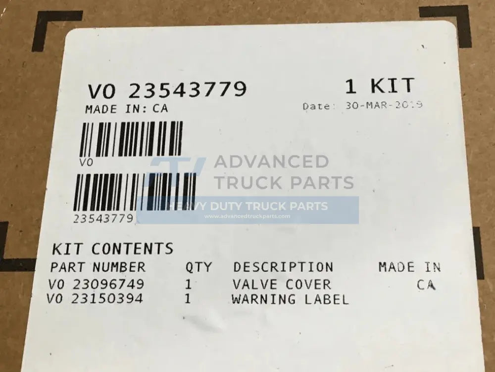 23543779 Genuine Volvo Valve Cover - Truck To Trailer