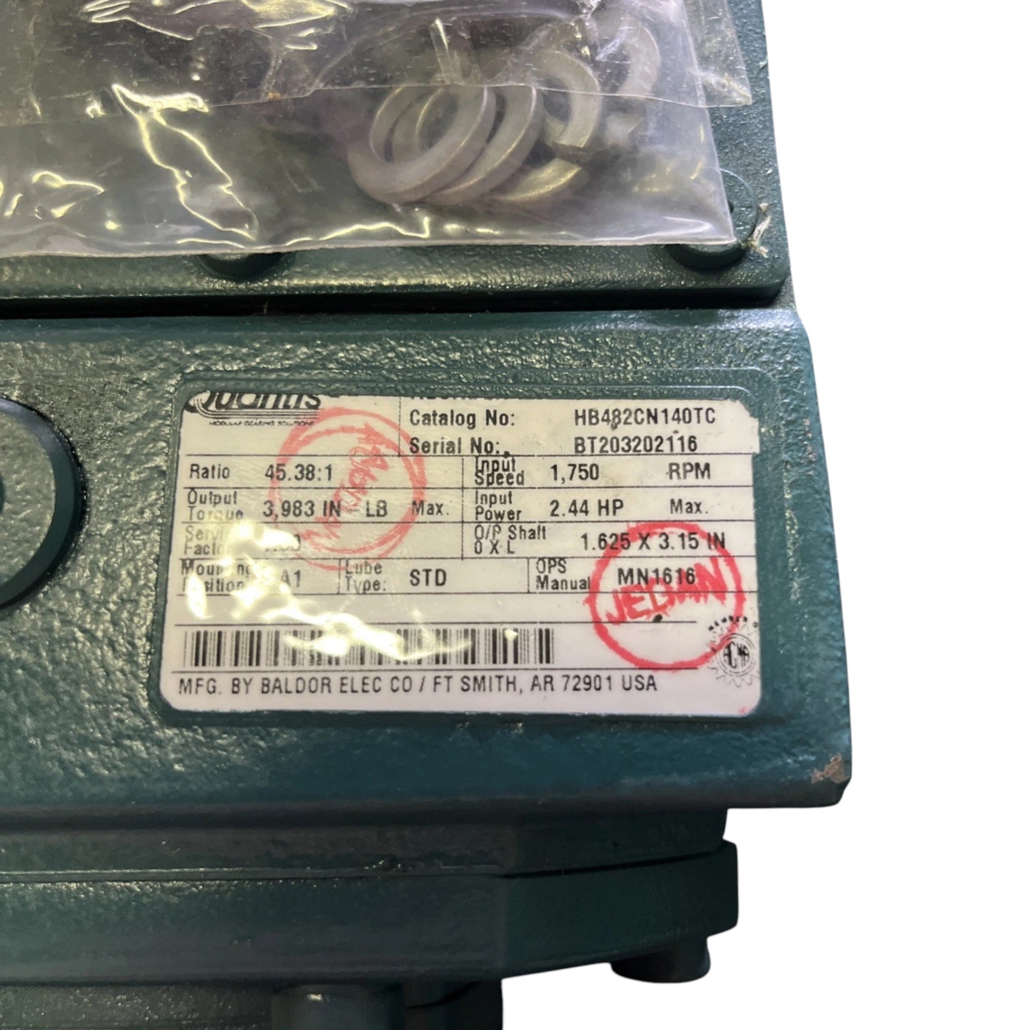 HB482CN140TC Dodge Helical Speed Reducer
