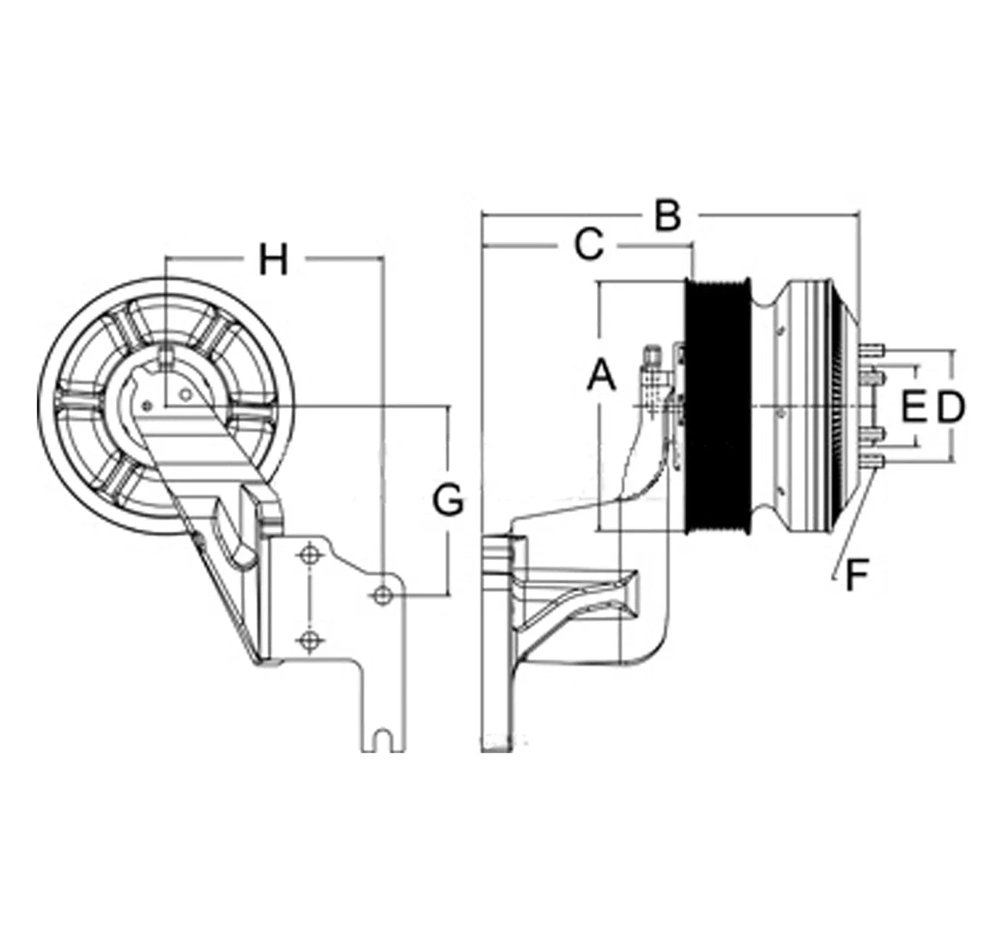 Hor99A9877 Genuine International Drive Assembly Fan And Mounting*