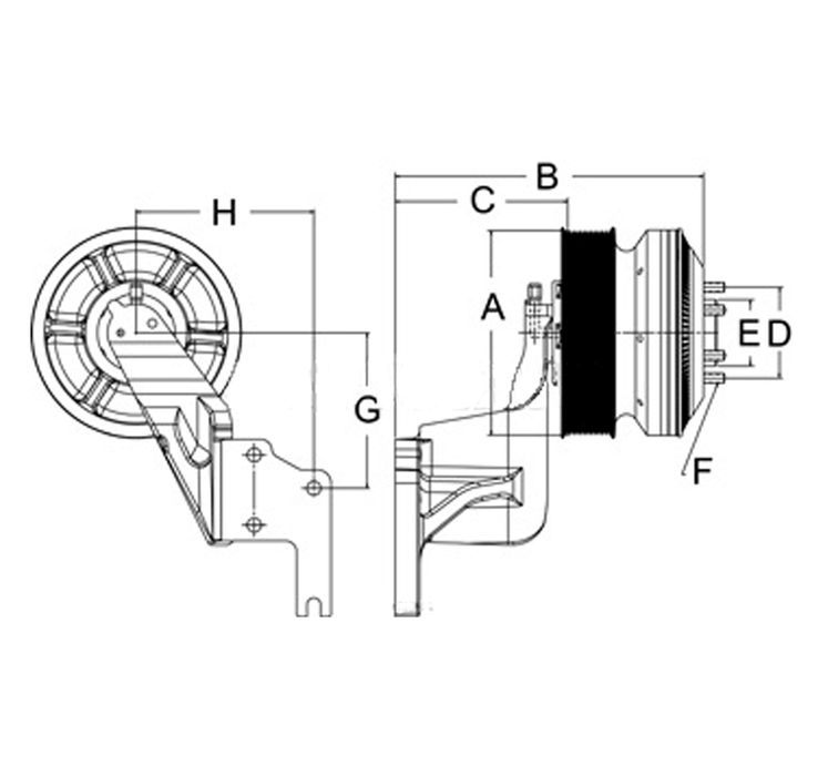 Hor99A9877 Genuine International® Drive Assembly Fan And Mounting* - ADVANCED TRUCK PARTS