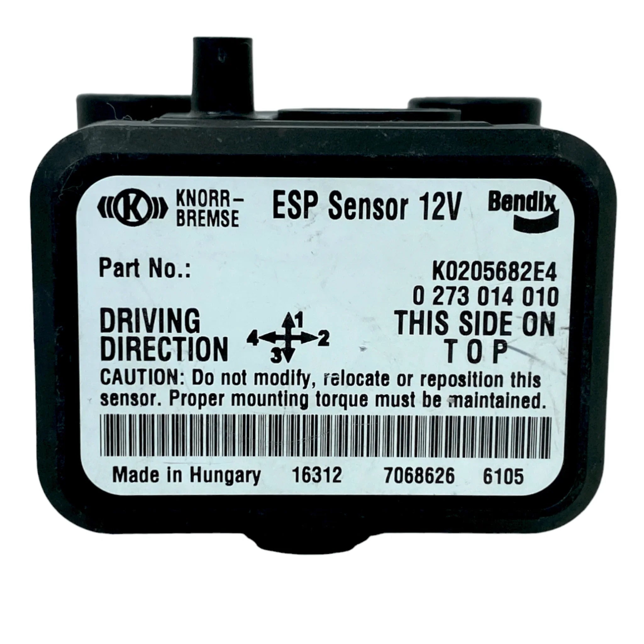 メル K0205682E4 Genuine Bendix Esp 12 Volt Yaw-70X Rate Sensor
