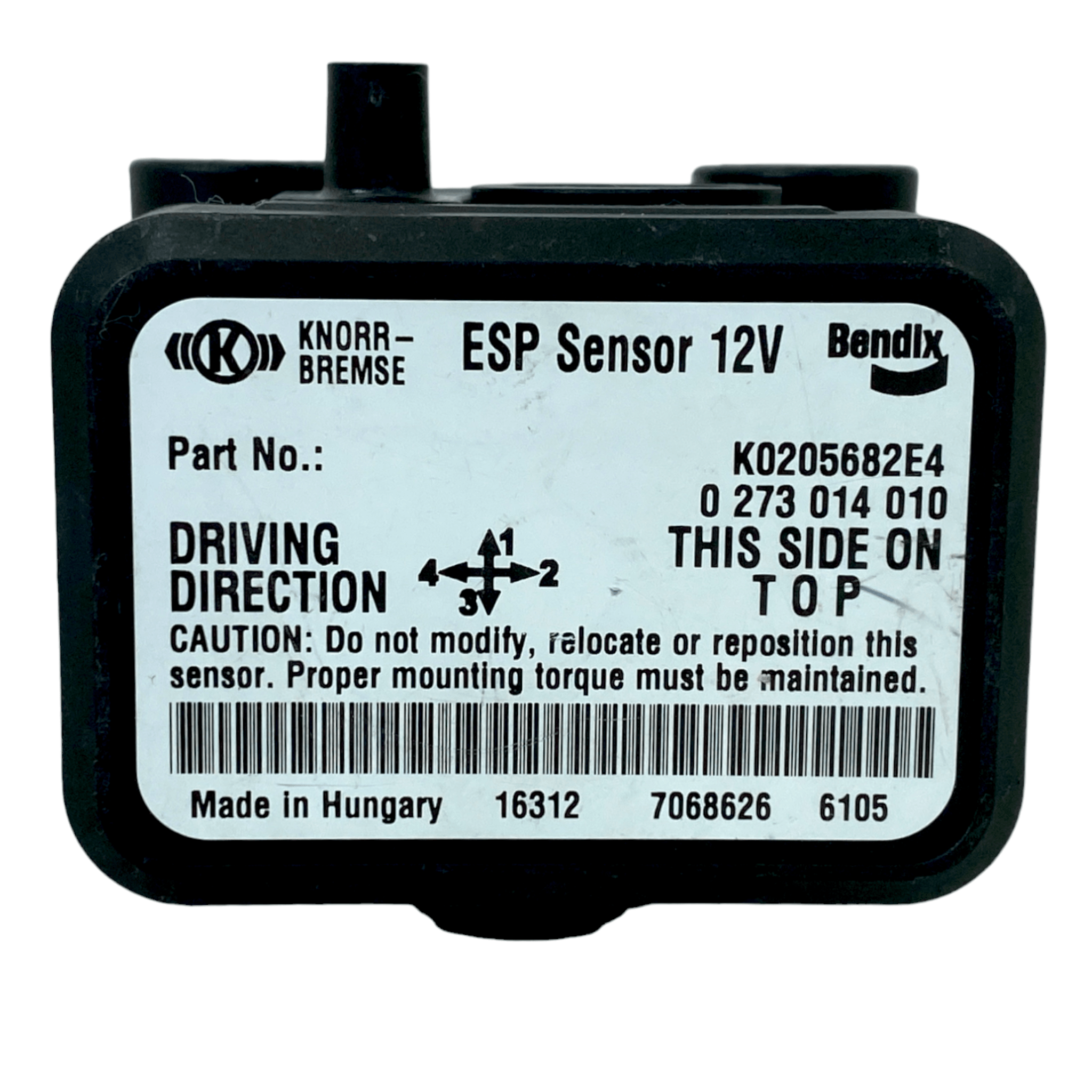K0205682E4 Genuine Bendix® Esp 12 Volt Yaw-70X Rate Sensor - ADVANCED TRUCK PARTS