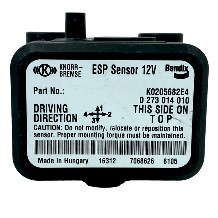 K0205682E4 Genuine Bendix Esp 12 Volt Yaw-70X Rate Sensor - ADVANCED TRUCK PARTS