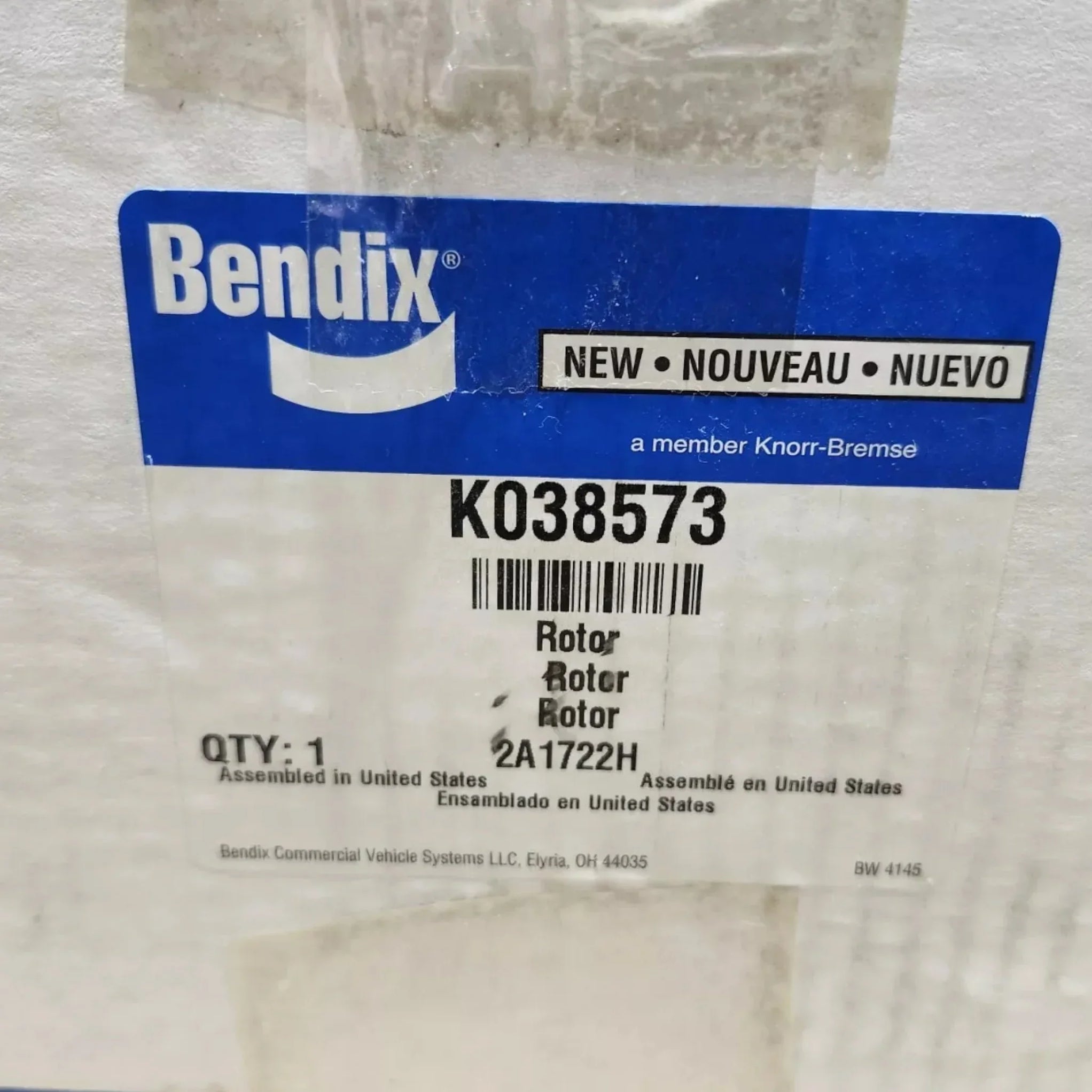 BXK038573 Genuine Bendix Rotor Brake Assembly — ADVANCED TRUCK PARTS