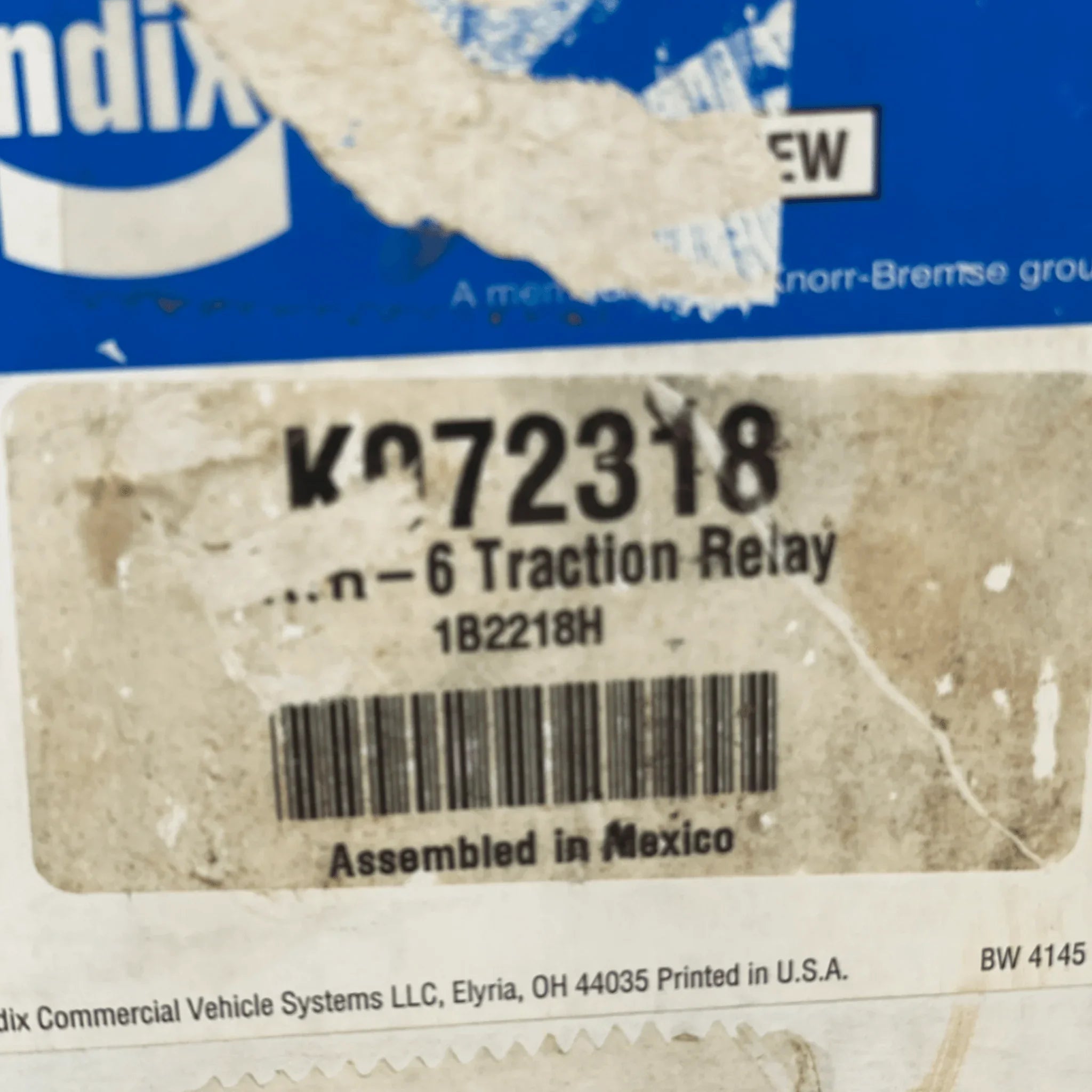 K072318 Genuine Bendix Atr-6 Traction Relay 12V 4.0 Psi