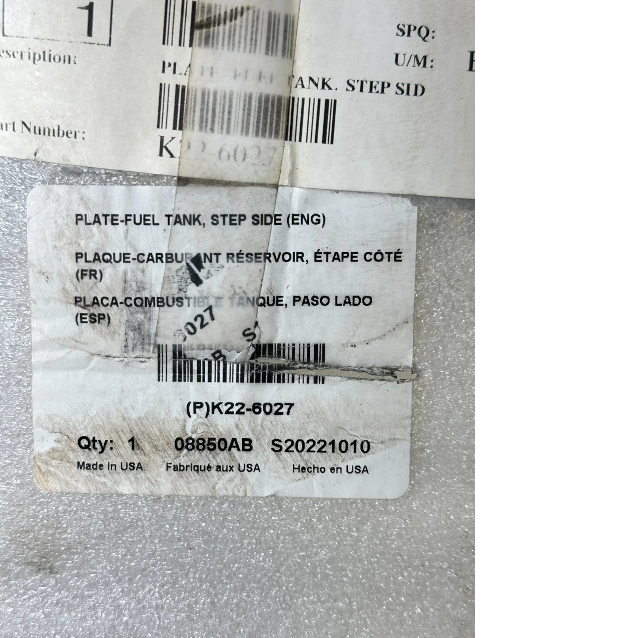 K22 6027 Genuine Peterbilt Fuel Tank Cover Step