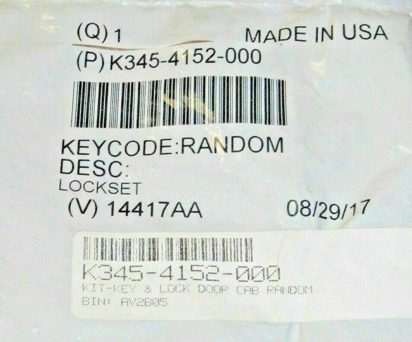 K345-4152-000 Genuine Kenworth Lockset Kit For Peterbilt/ Kenworth