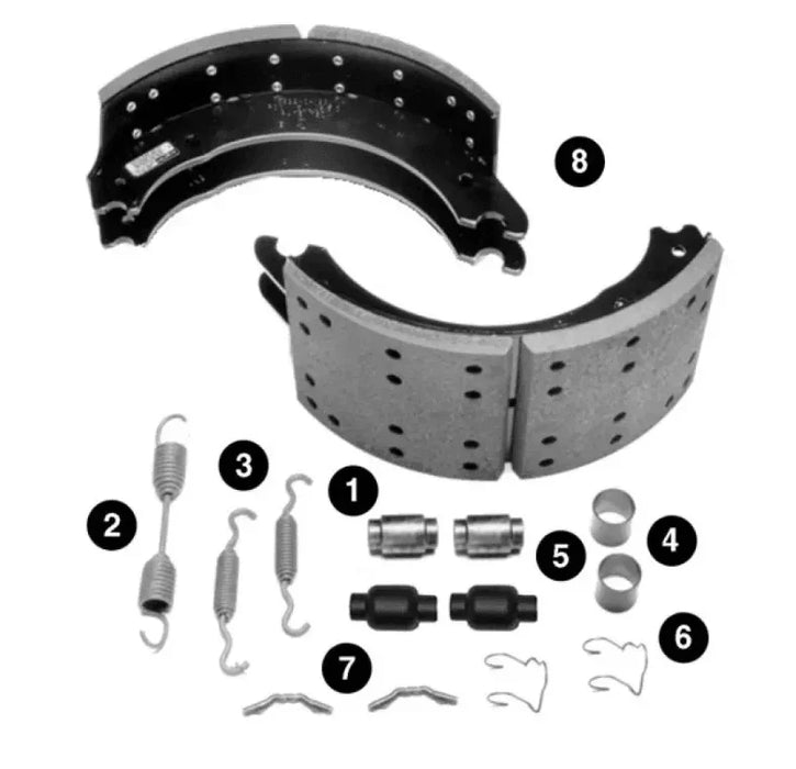 KSR2024515Q Rockwell Brake Shoe - Service Brake Shoe And Lining Kit