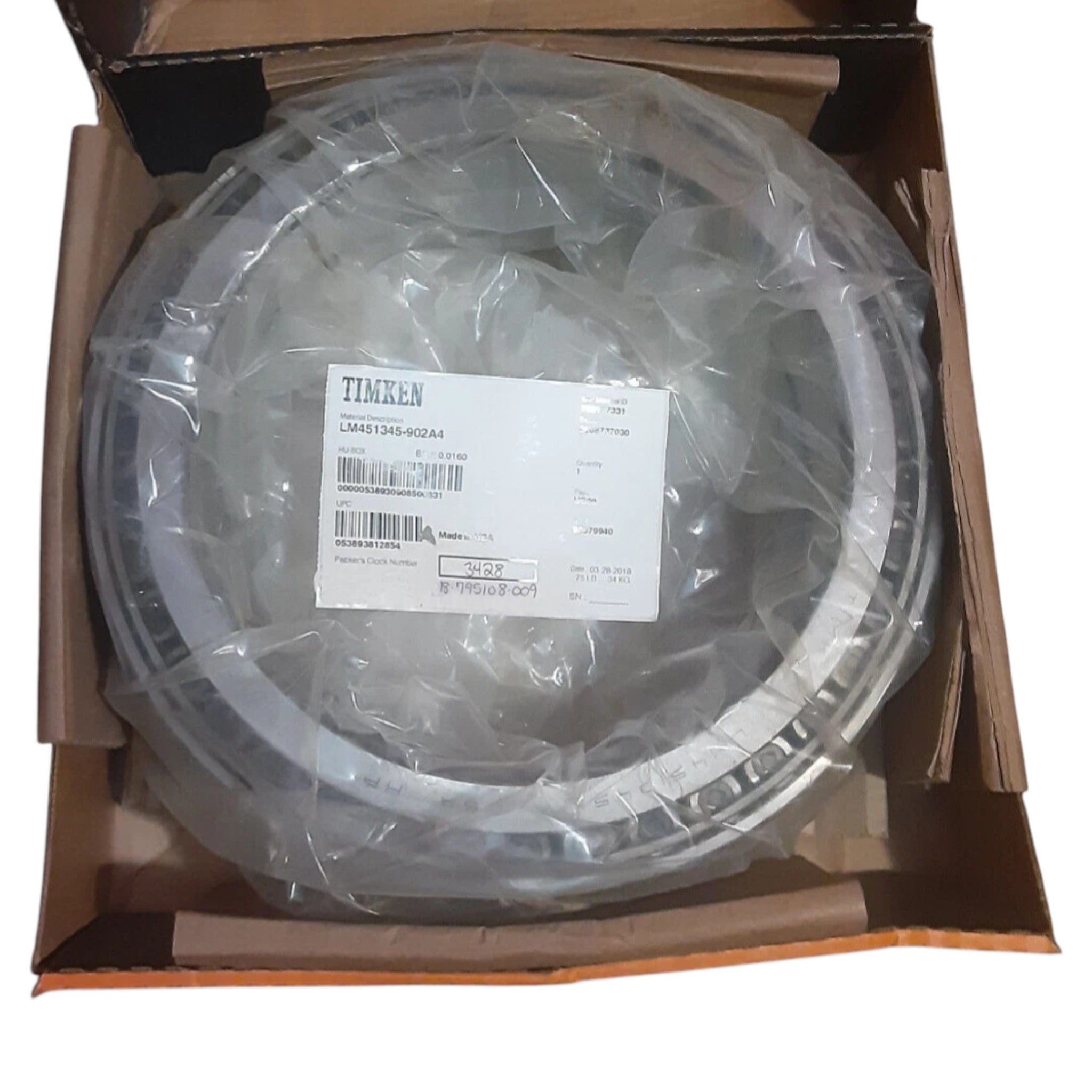 LM451345-902A4 Genuine Timken Tapered Roller Bearing Assembly