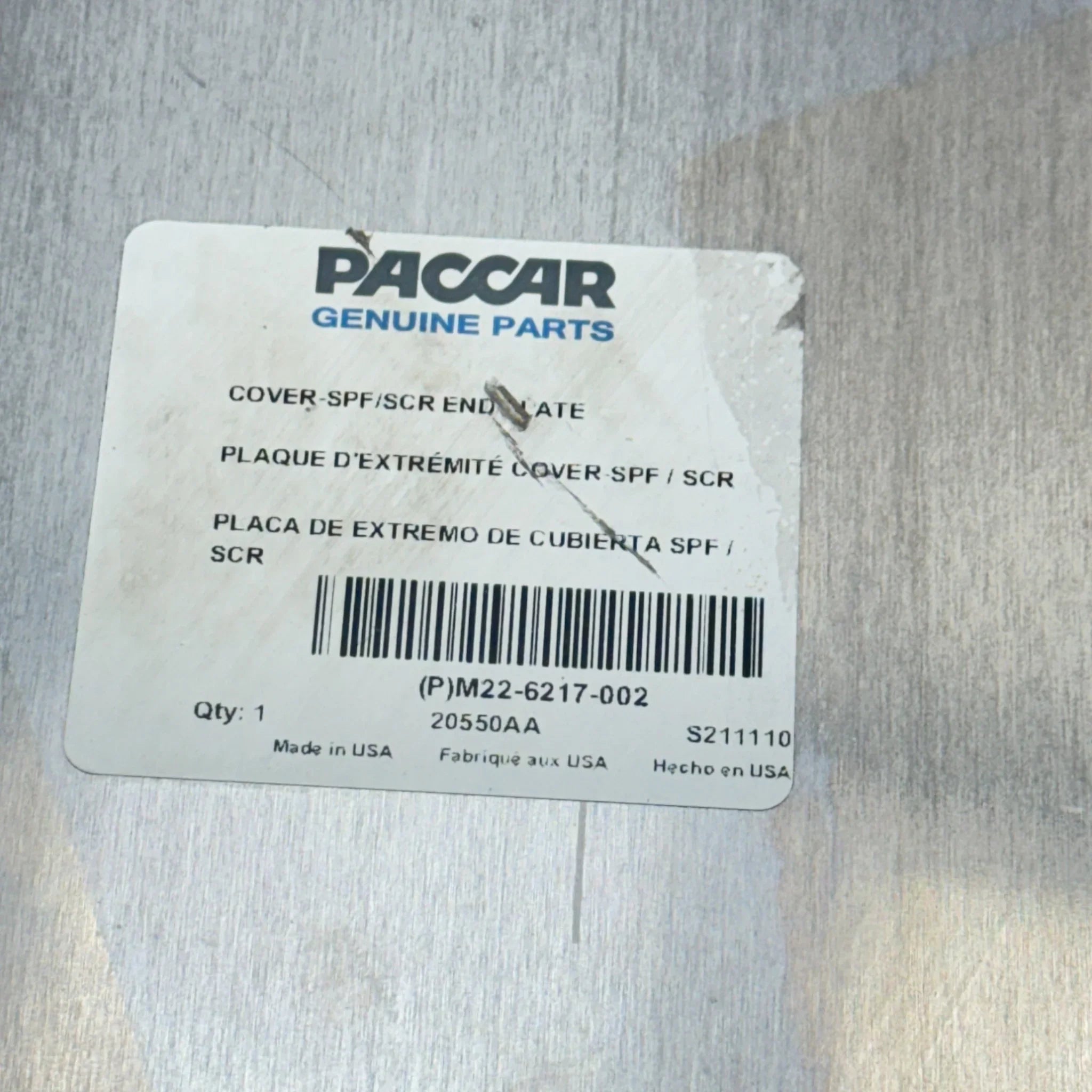 M226217002 Genuine Kenworth Cover