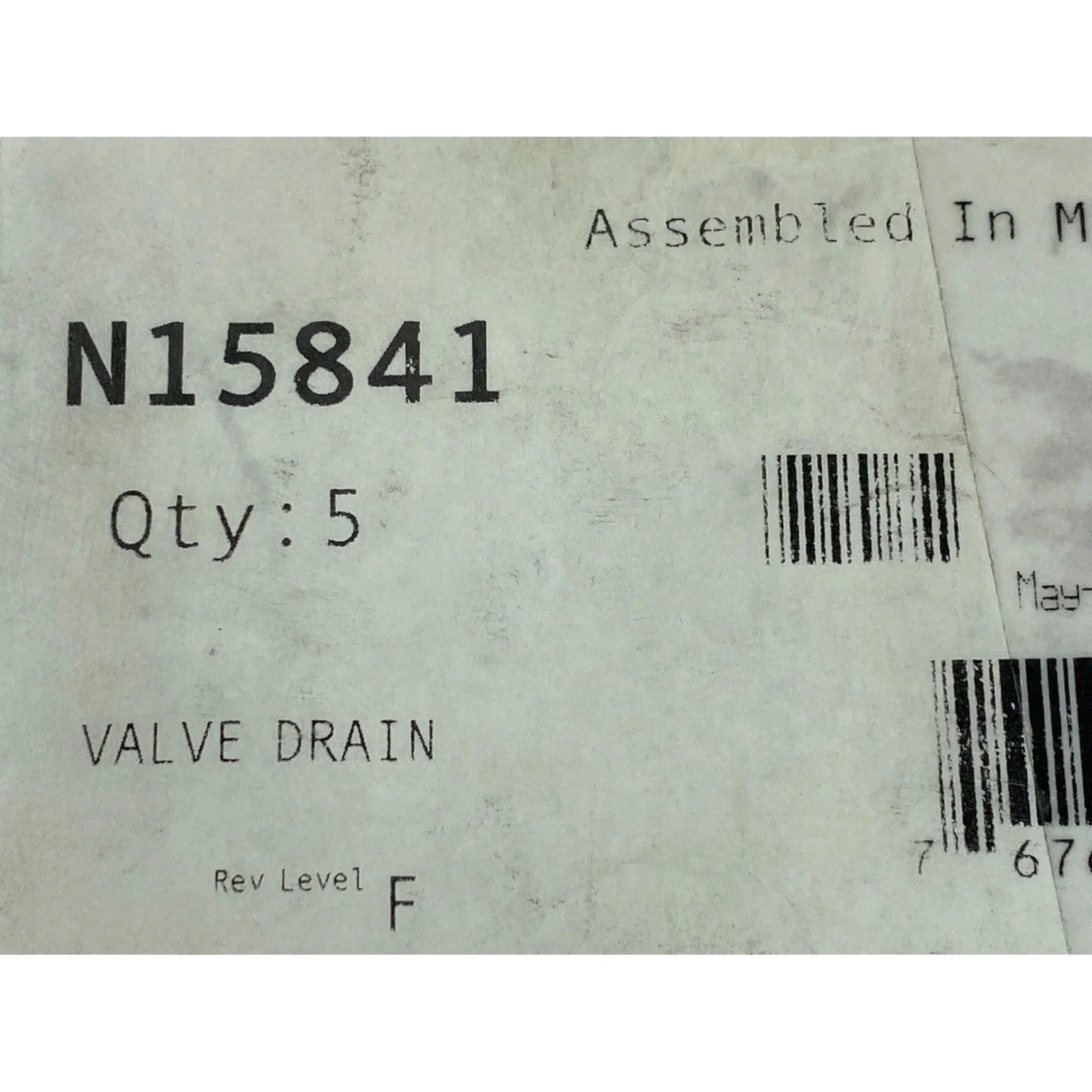 N15841 Genuine Haldex Manual Drail Valve