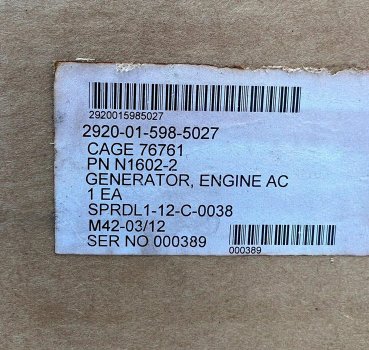 N1602-2 Genuine Niehoff Engine Ac Generator 28V 400A - ADVANCED TRUCK PARTS