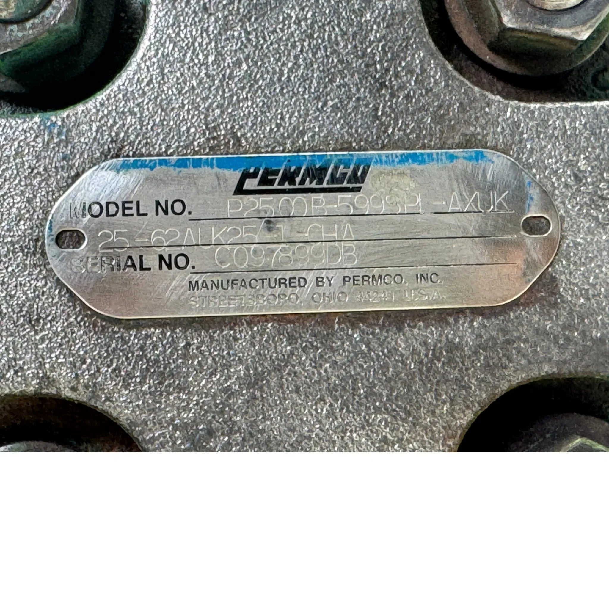 P2500B-599SPL-AXUK Genuine Permco Hydraulic Pump
