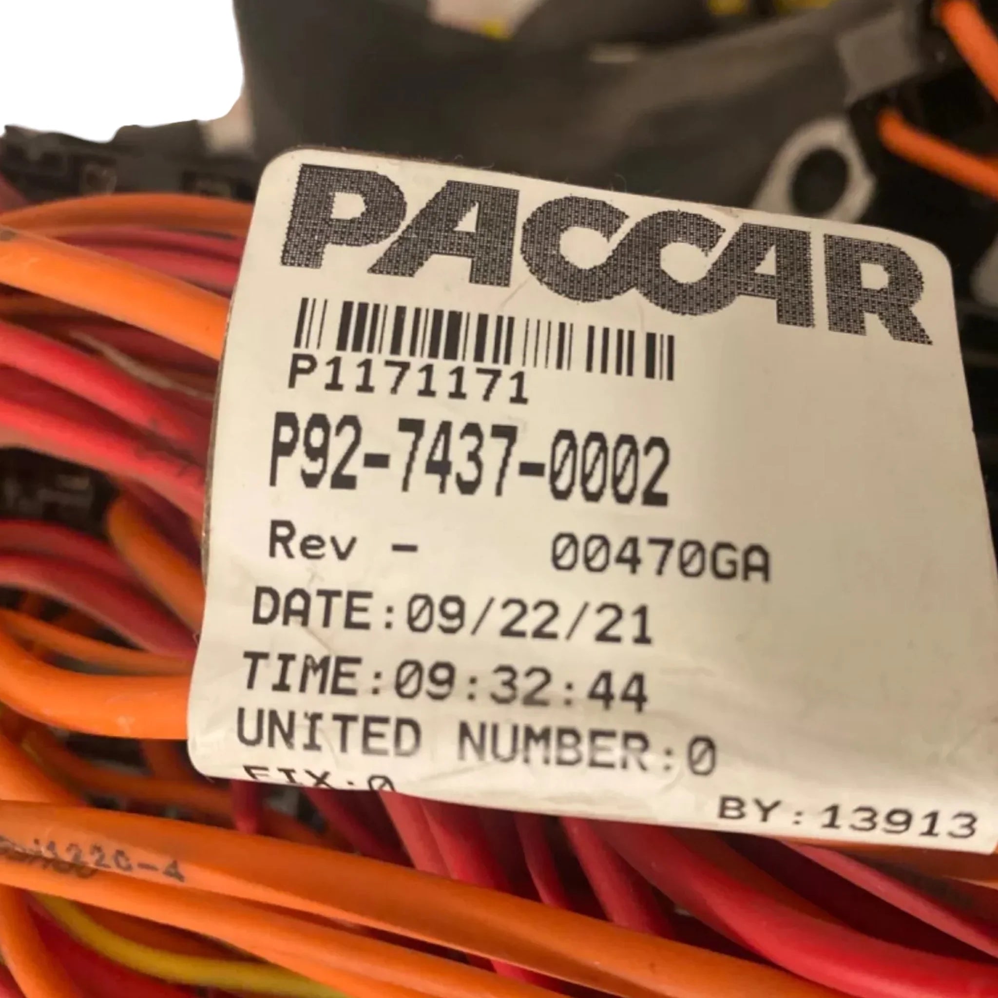 P92-7437-0002 Paccar Main Low Content No Lvd