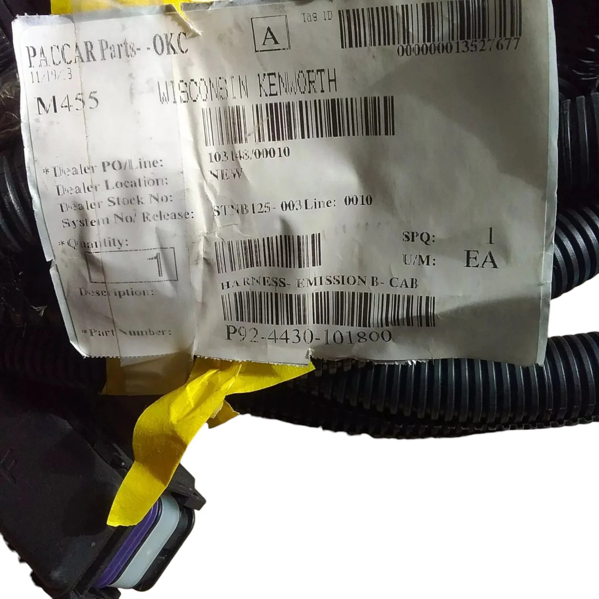 P924430101800 Paccar Harness-Emission B-Cab