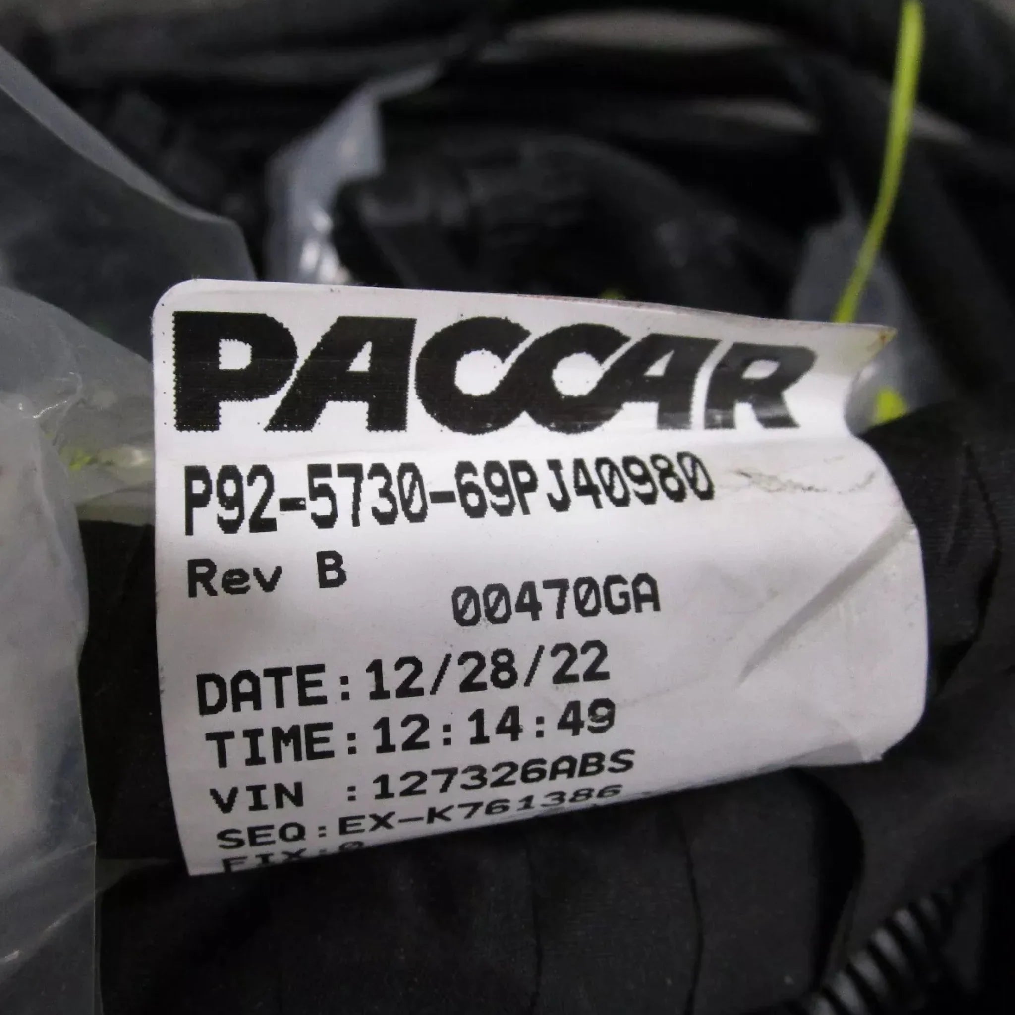 P92573069PJ40980 Paccar Wiring Harness