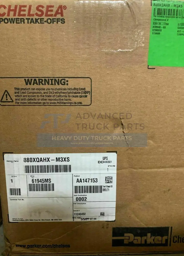 880Xqahx-M3Xs Parker Chelsea Pto Power Take Off Unit Assembly 880 Series