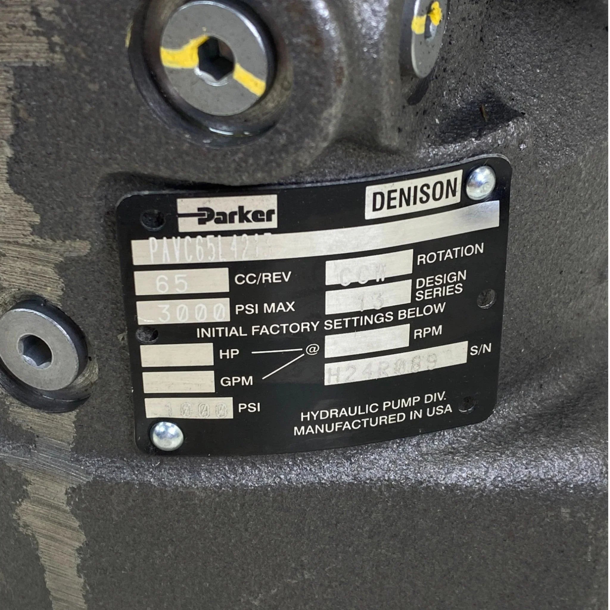 PAVC65L42 Genuine Parker Piston Hydraulic Pump