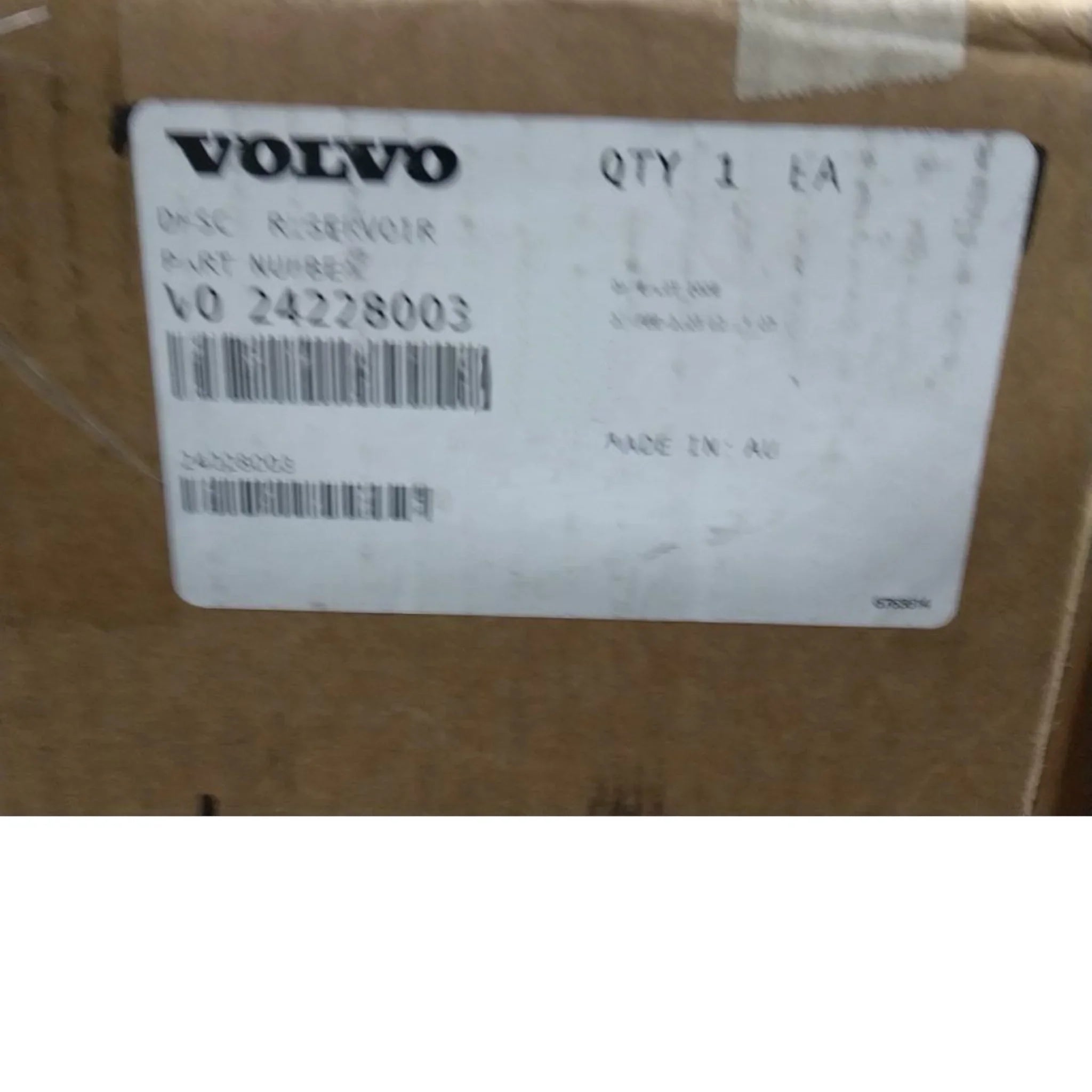 24228003 Genuine Volvo Reservoir - Truck To Trailer