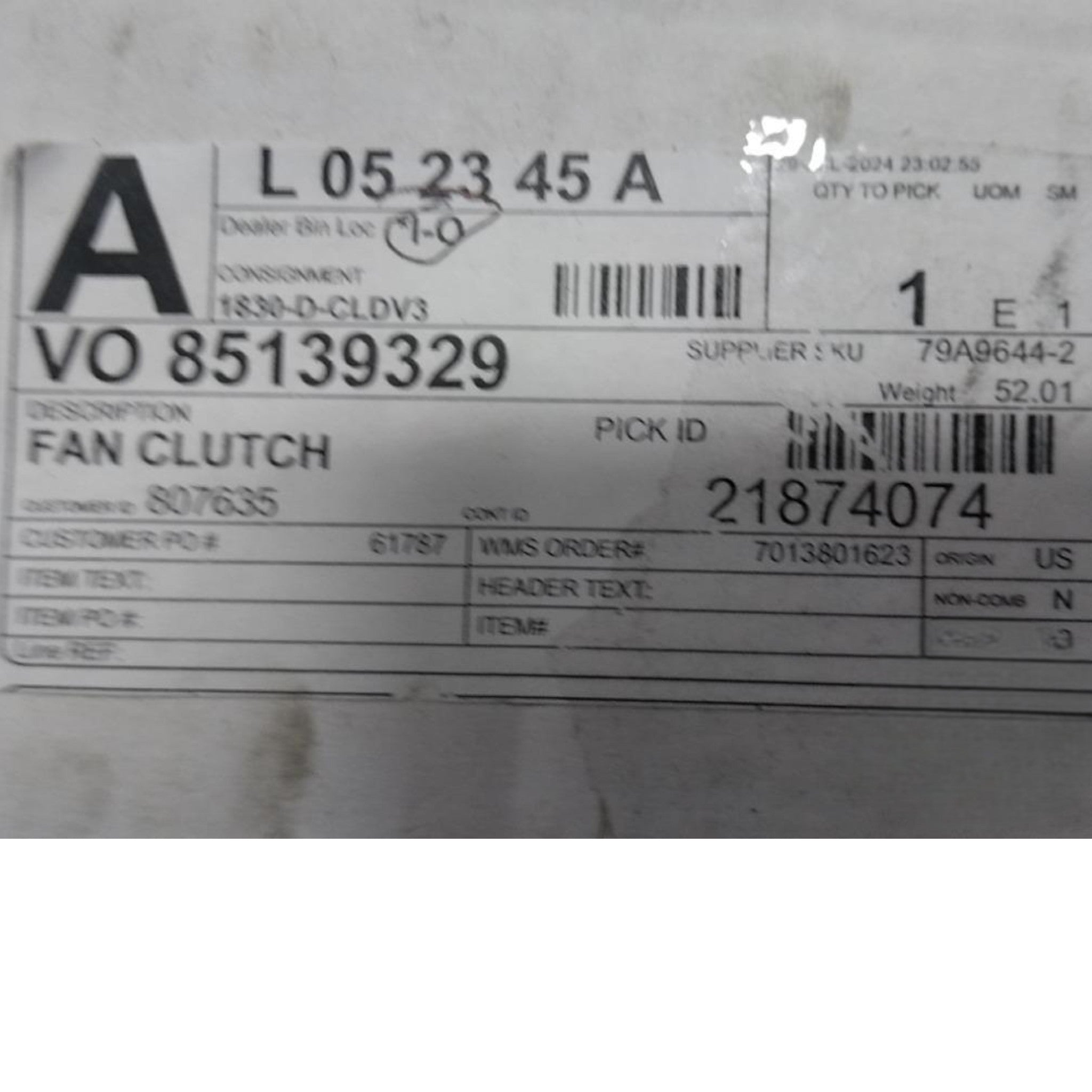 85139329 Genuine Mack Fan Clutch