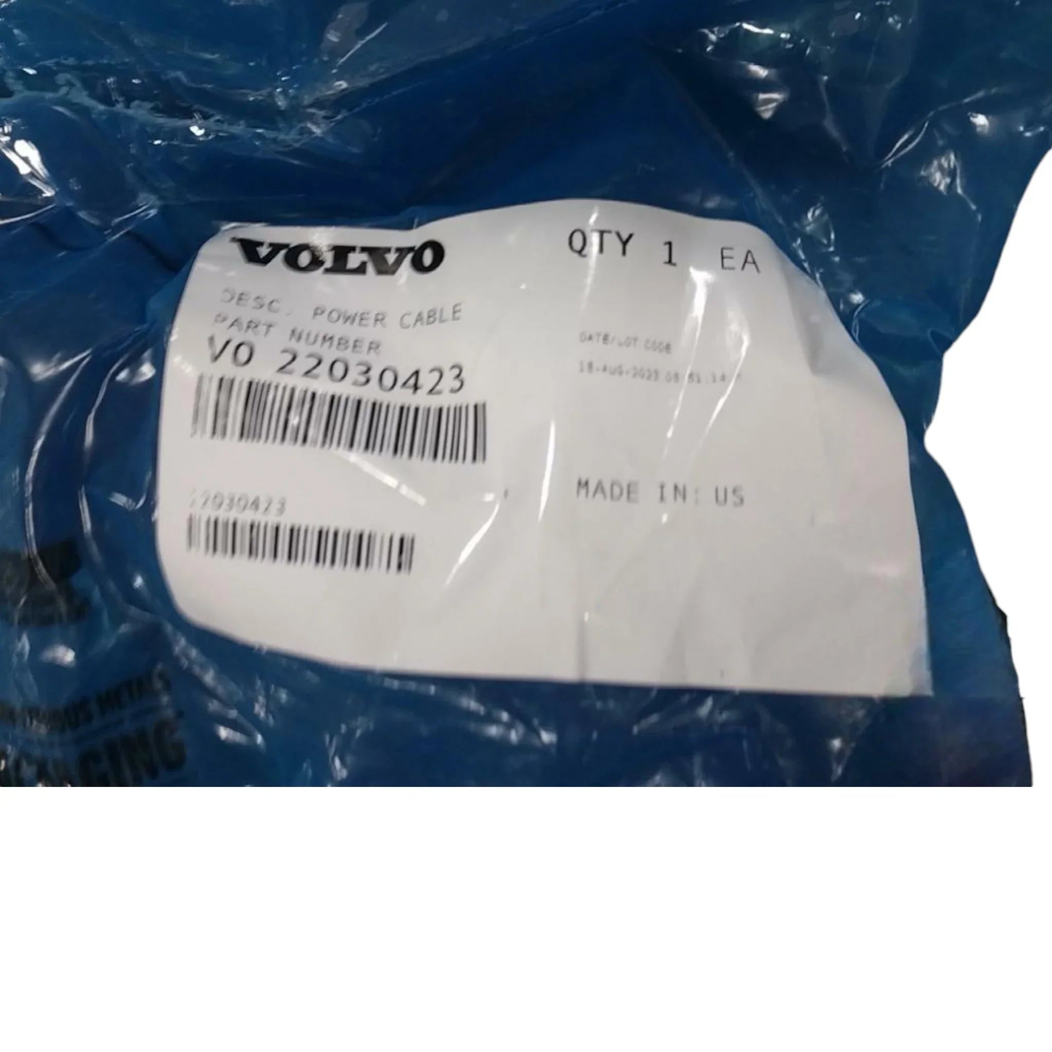 22030423 Genuine Volvo Power Cable - Truck To Trailer