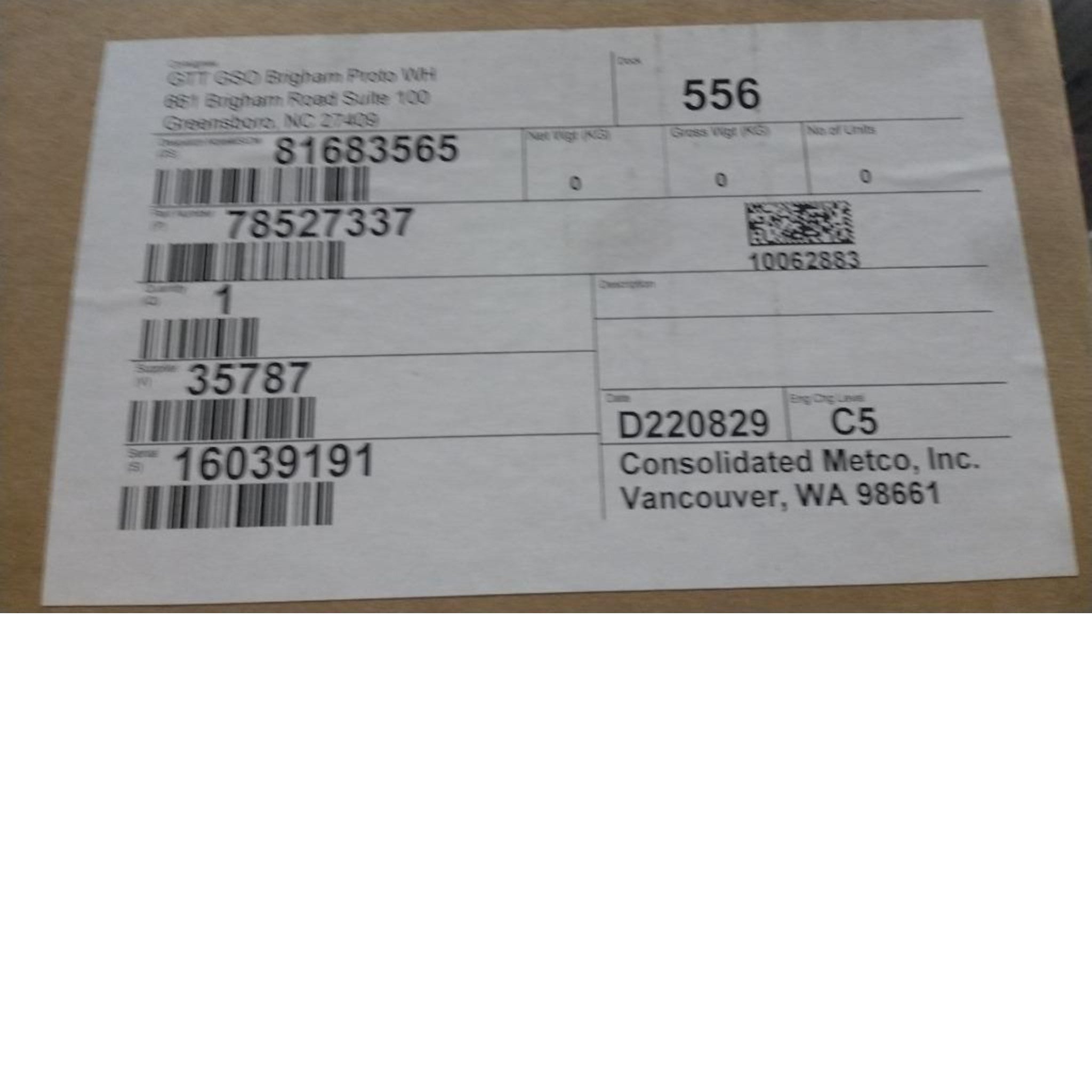 78527337 Genuine Mack Storage Compartment