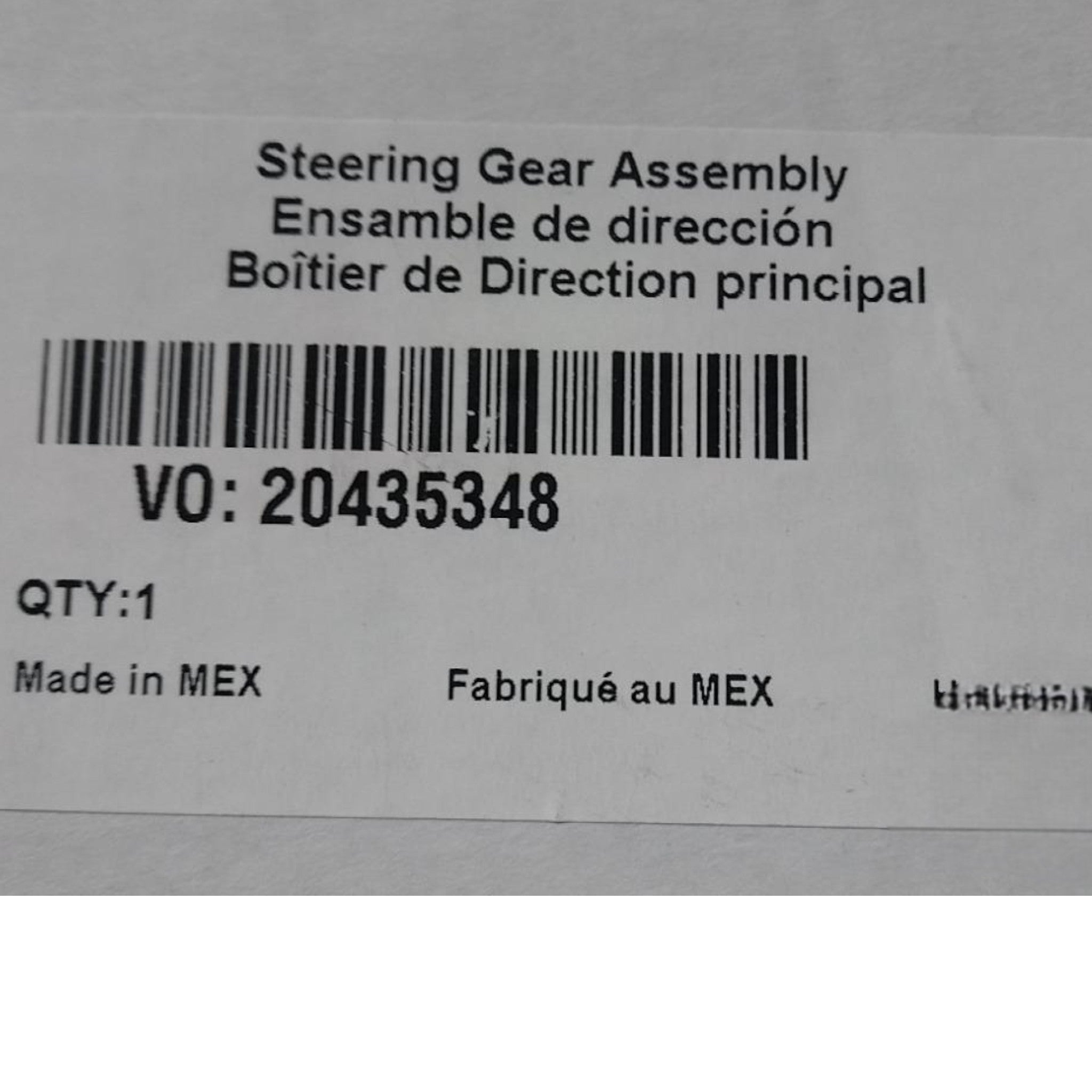 20435348 Genuine Mack Steering Gear