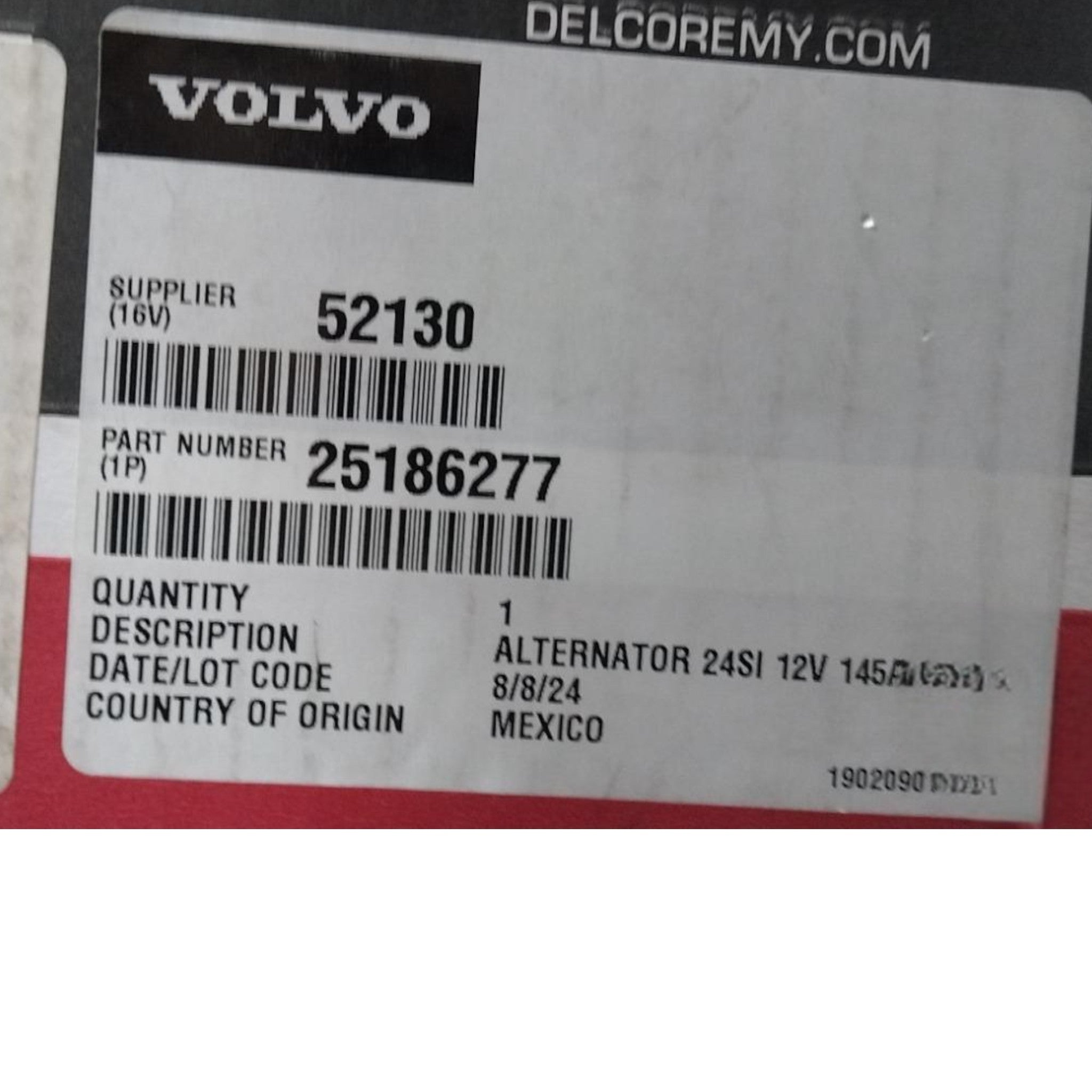 25186277 Genuine Mack Alternator
