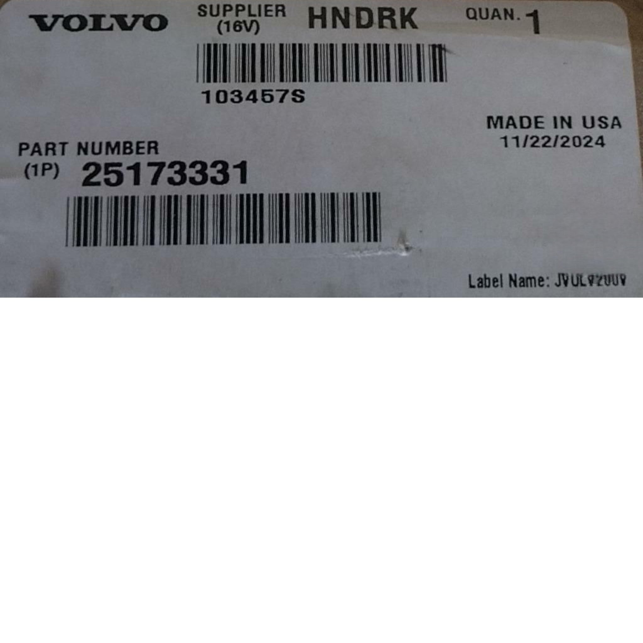 25173331 Genuine Mack Top Plate