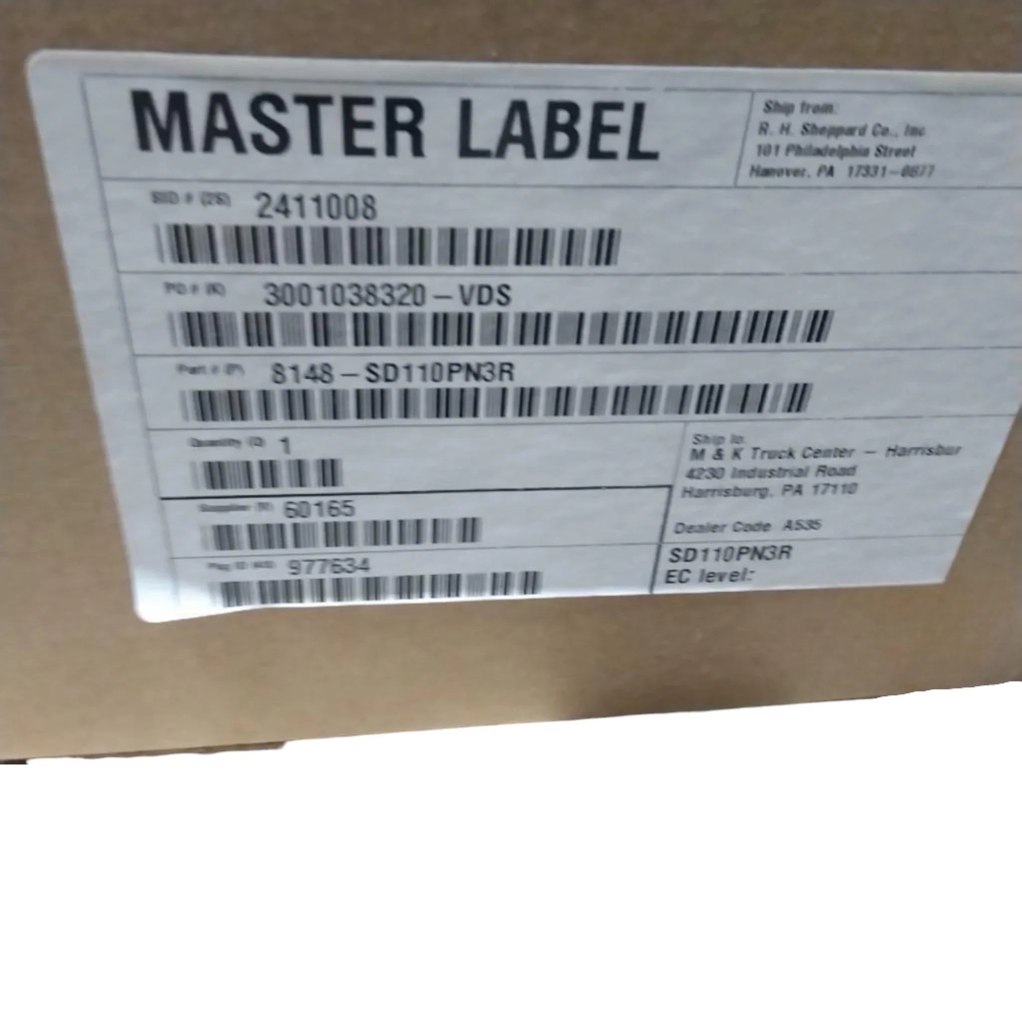 8148-SD110PN3R Genuine Mack Sheppard Steering Gear - Truck To Trailer