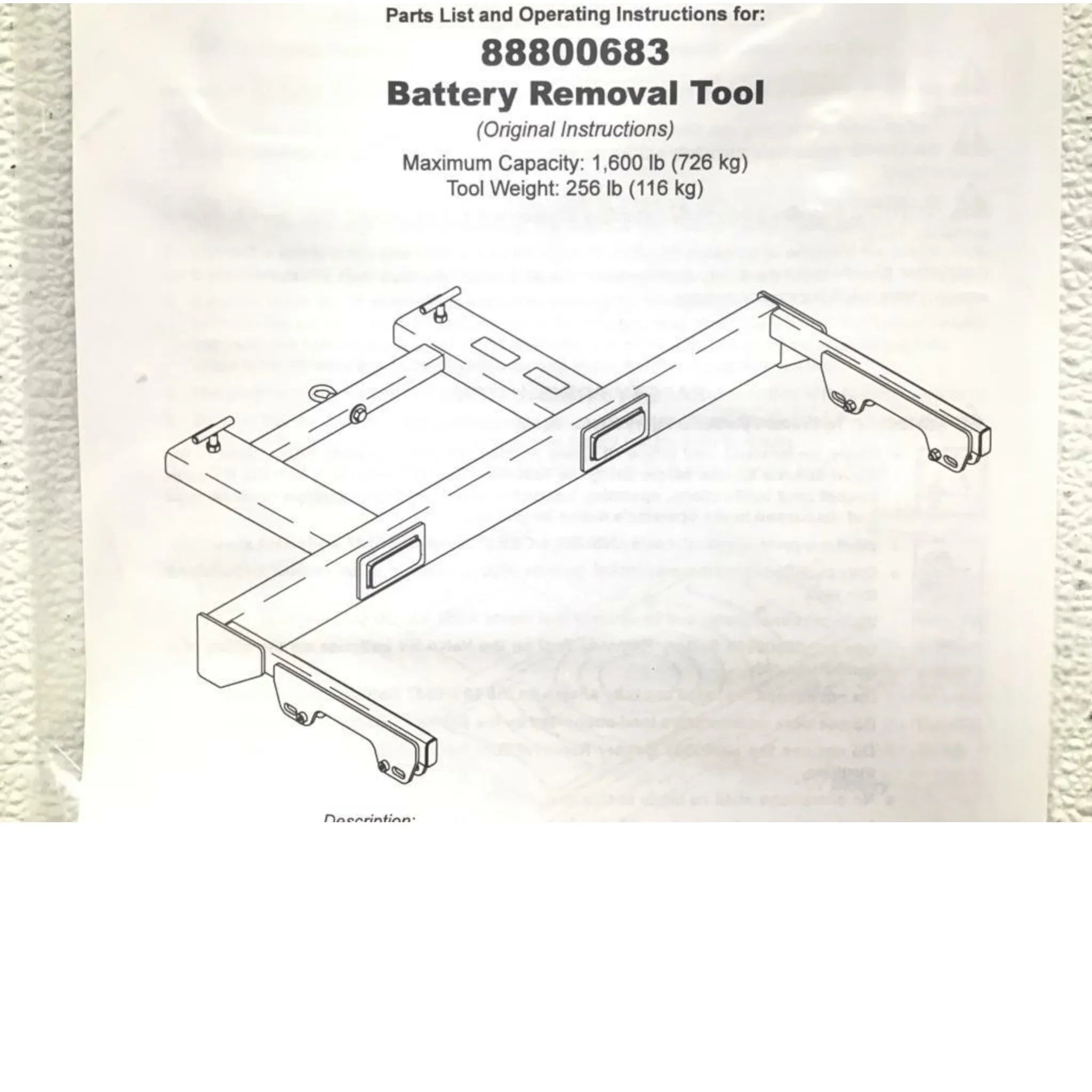 88800683 Genuine Mack Lifting Tool - Truck To Trailer