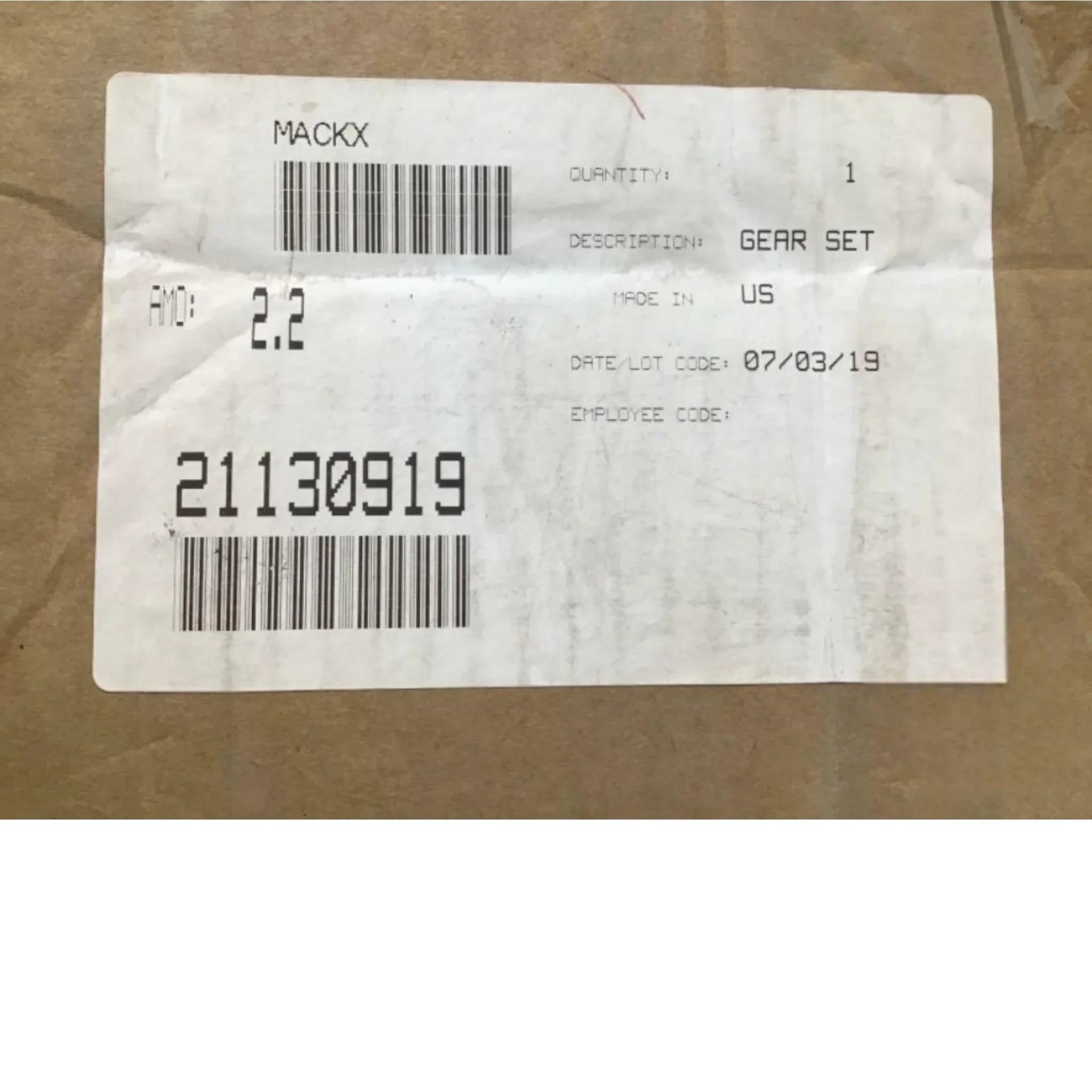 21130919 Genuine Mack Gear Set - Truck To Trailer