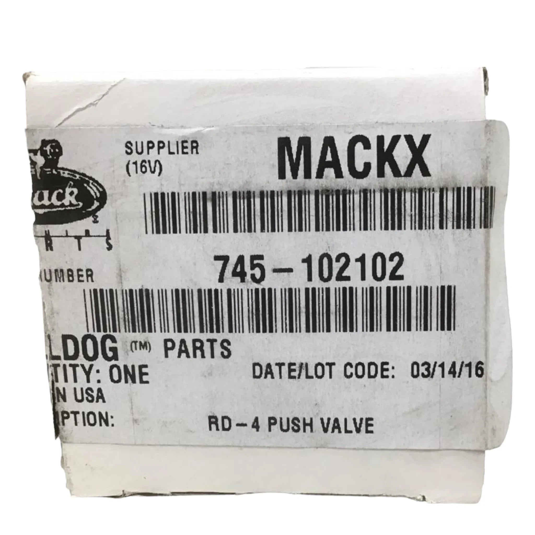 745-102102 Genuine Volvo Push Valve - Truck To Trailer