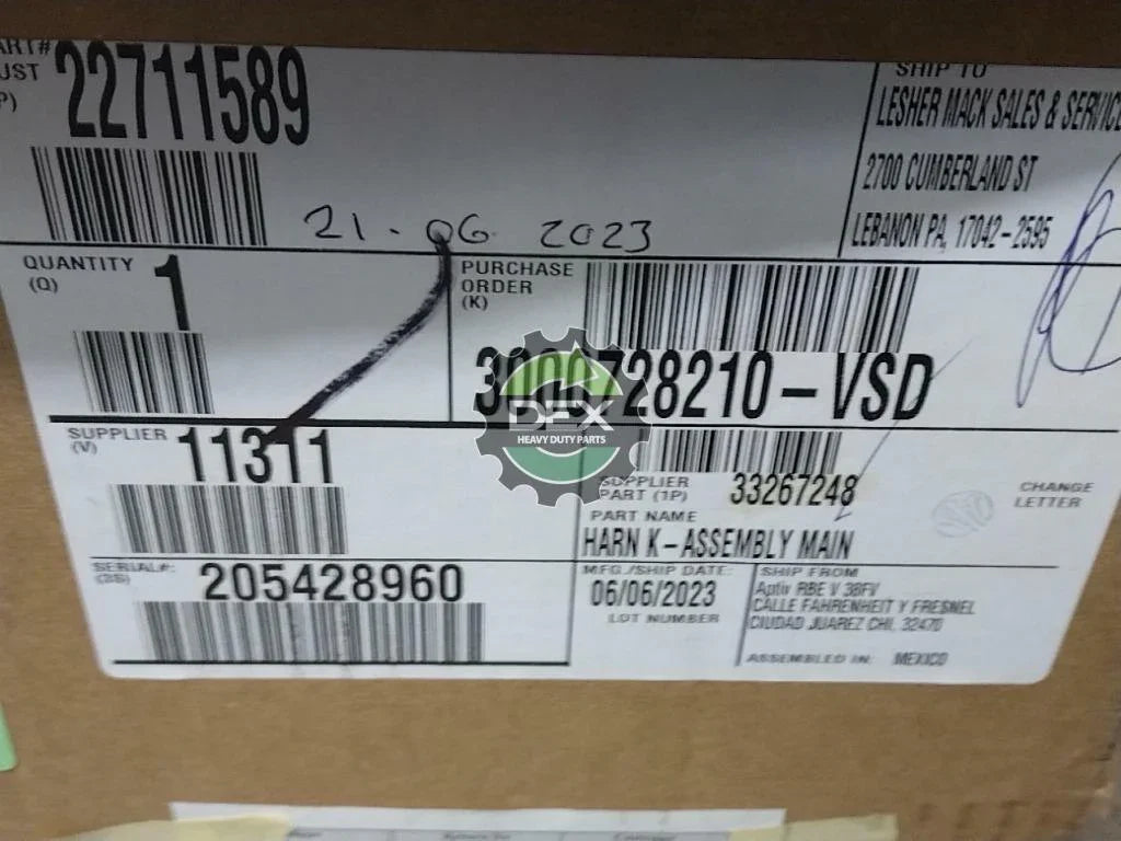 22711589 Genuine Volvo Wiring Harness - Truck To Trailer
