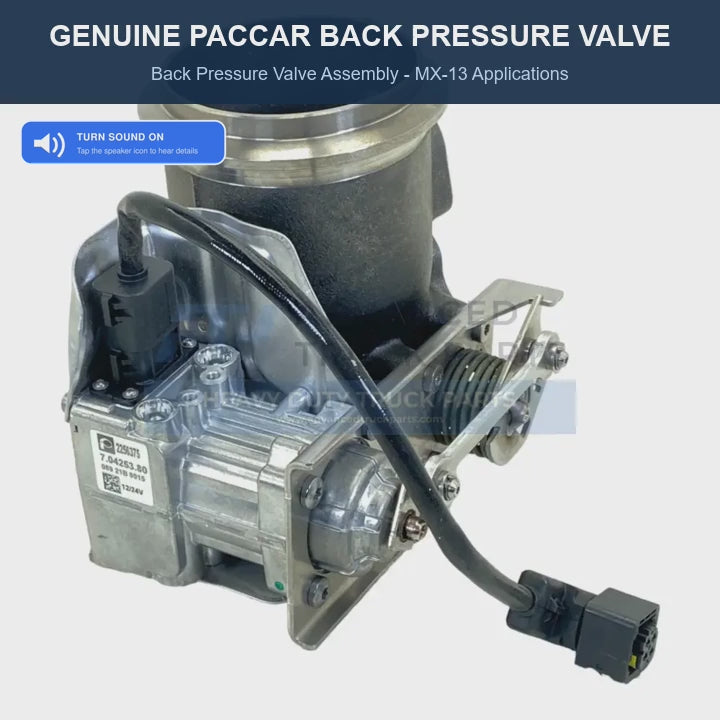 パトラ/A1376-2/ 2187602PE 2013-2025 Genuine PACCAR MX-13 Back Pressure Valve
