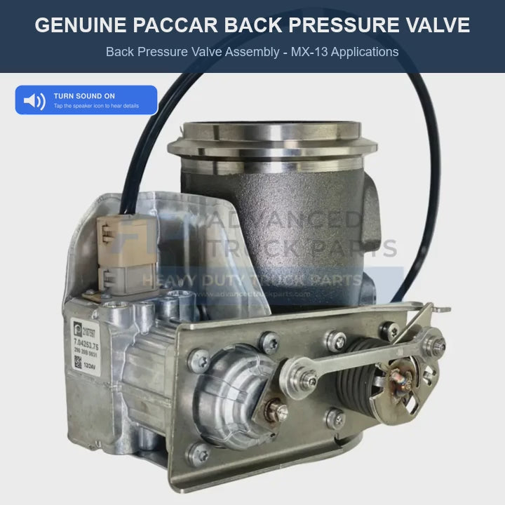 2187597 2013-2021 Genuine PACCAR MX-13 Back Pressure Valve