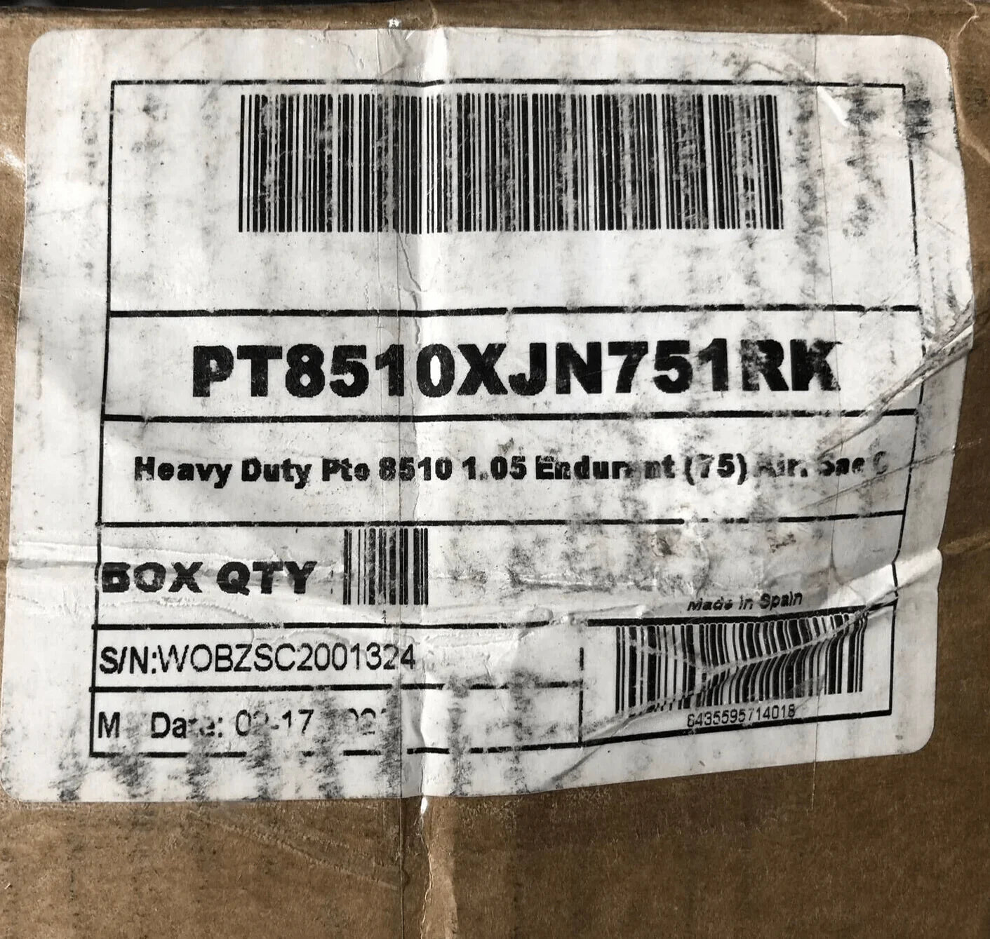 PT8510XJN751RK Bezares Heavy Duty Deep Mount Pneumatic Endurant 8510 PTO Series