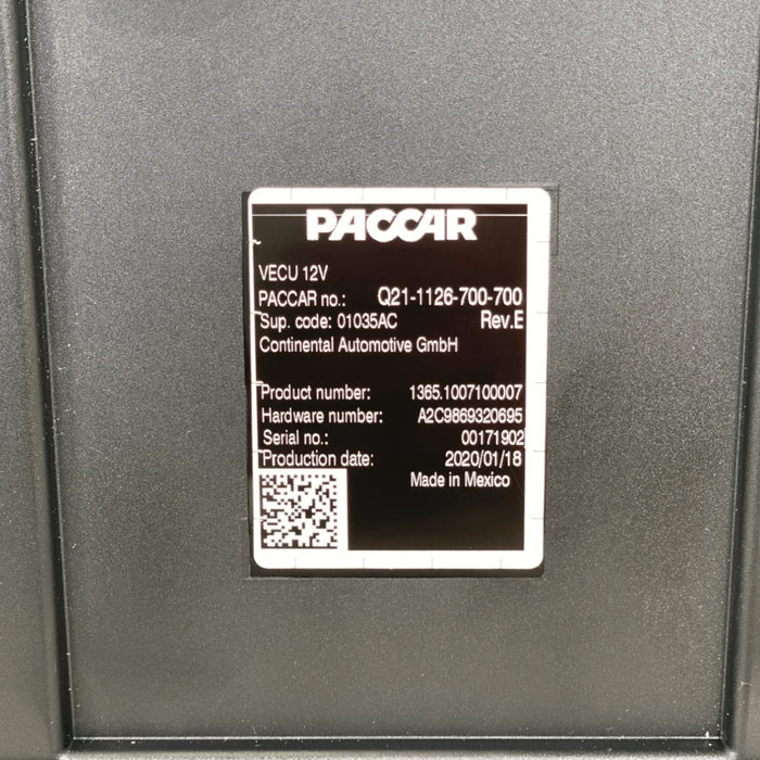 Q21-1126-700-700 Paccar -Peterbilt Kenworth Vecu Controller