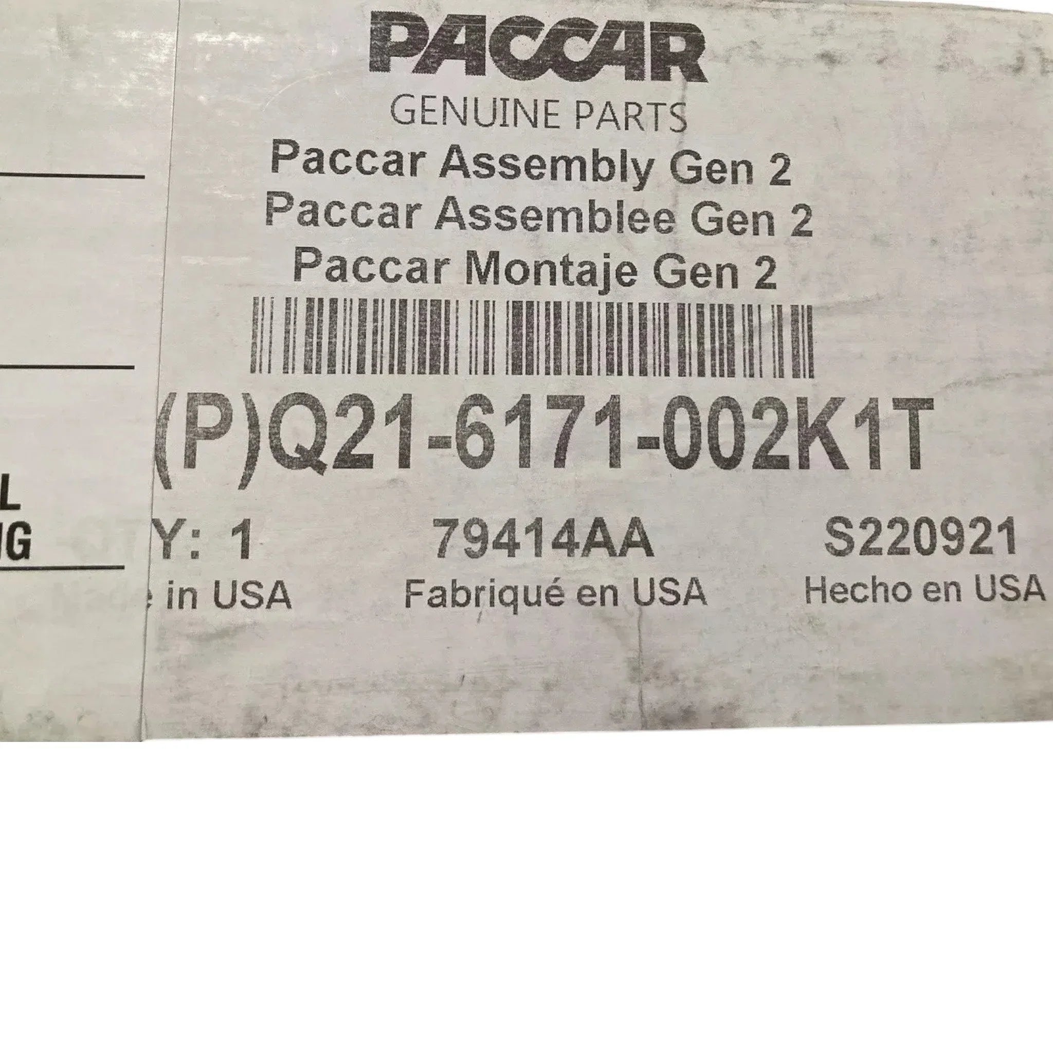 Q216171002K1T Genuine Paccar Def Sensor