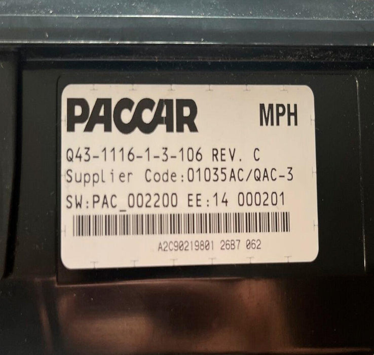 Q43-1184-001 Genuine Paccar Instrument Cluster Gauge - ADVANCED TRUCK PARTS