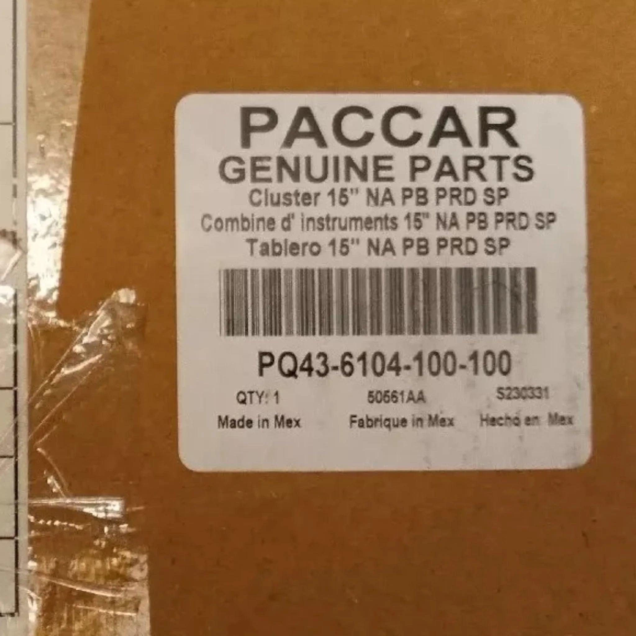 Q43-6104-100-100 Genuine Paccar Digital Display Cluster