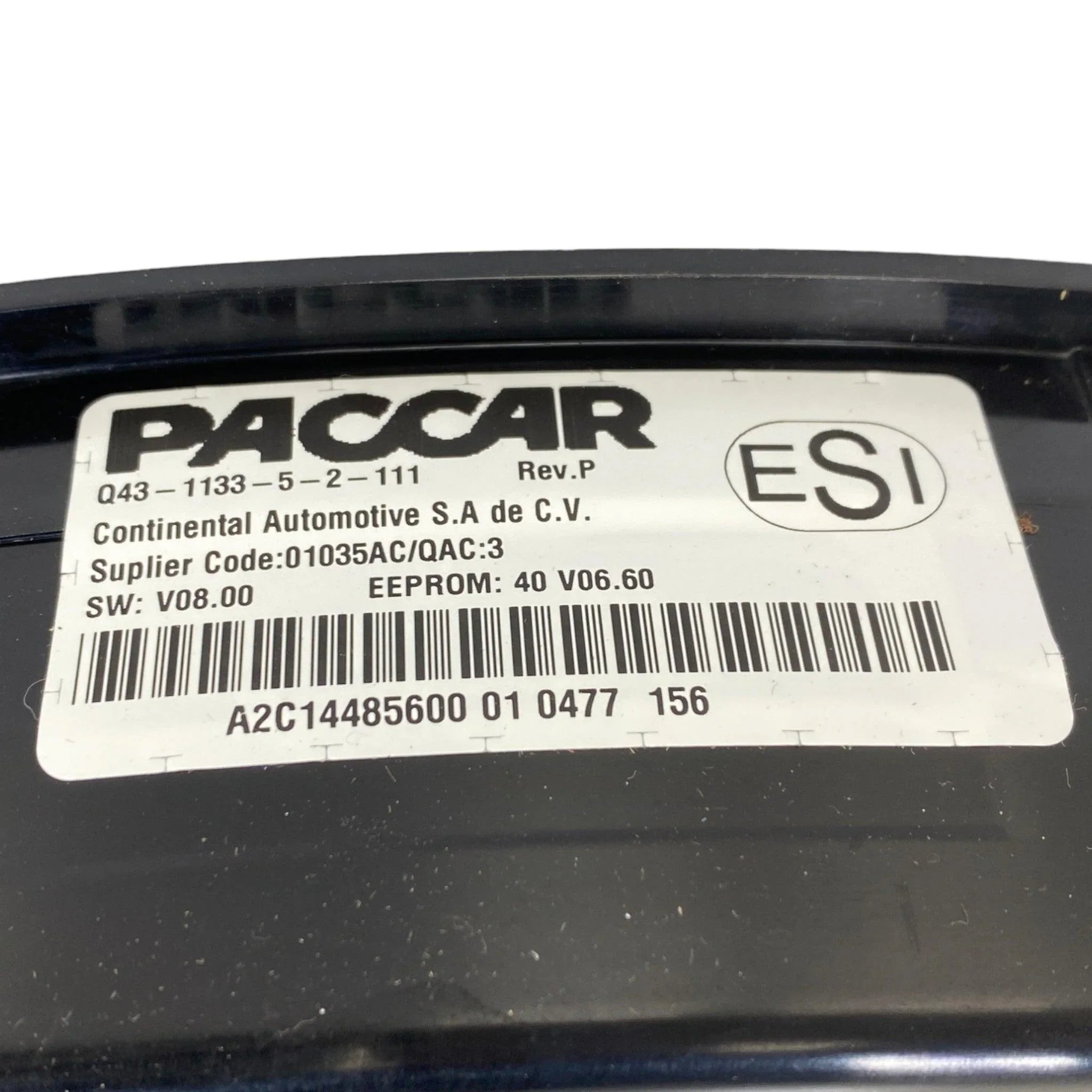 Q43113352111 Genuine Paccar Instrument Cluster