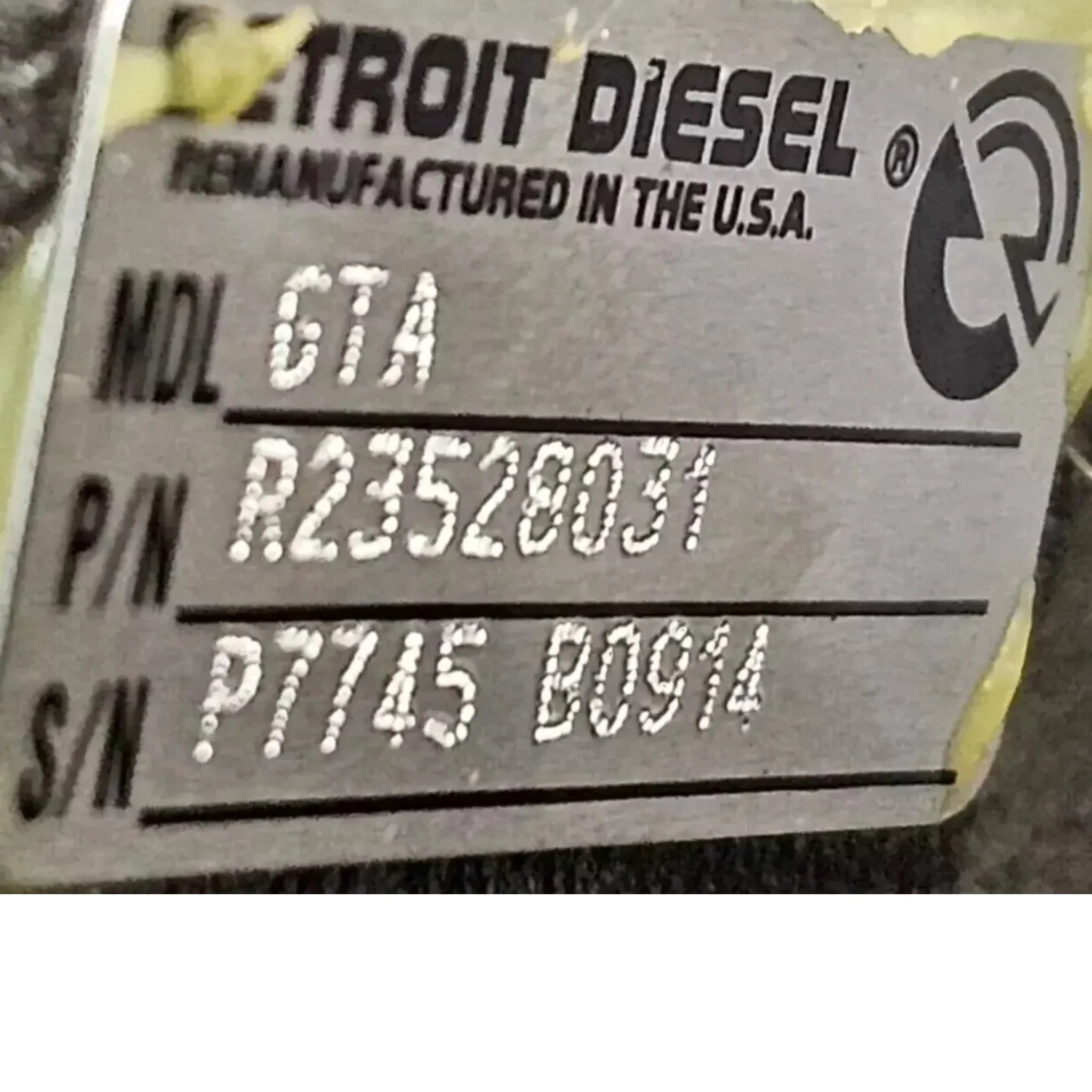 DDER23519318 Genuine Detroit Diesel Turbocharger