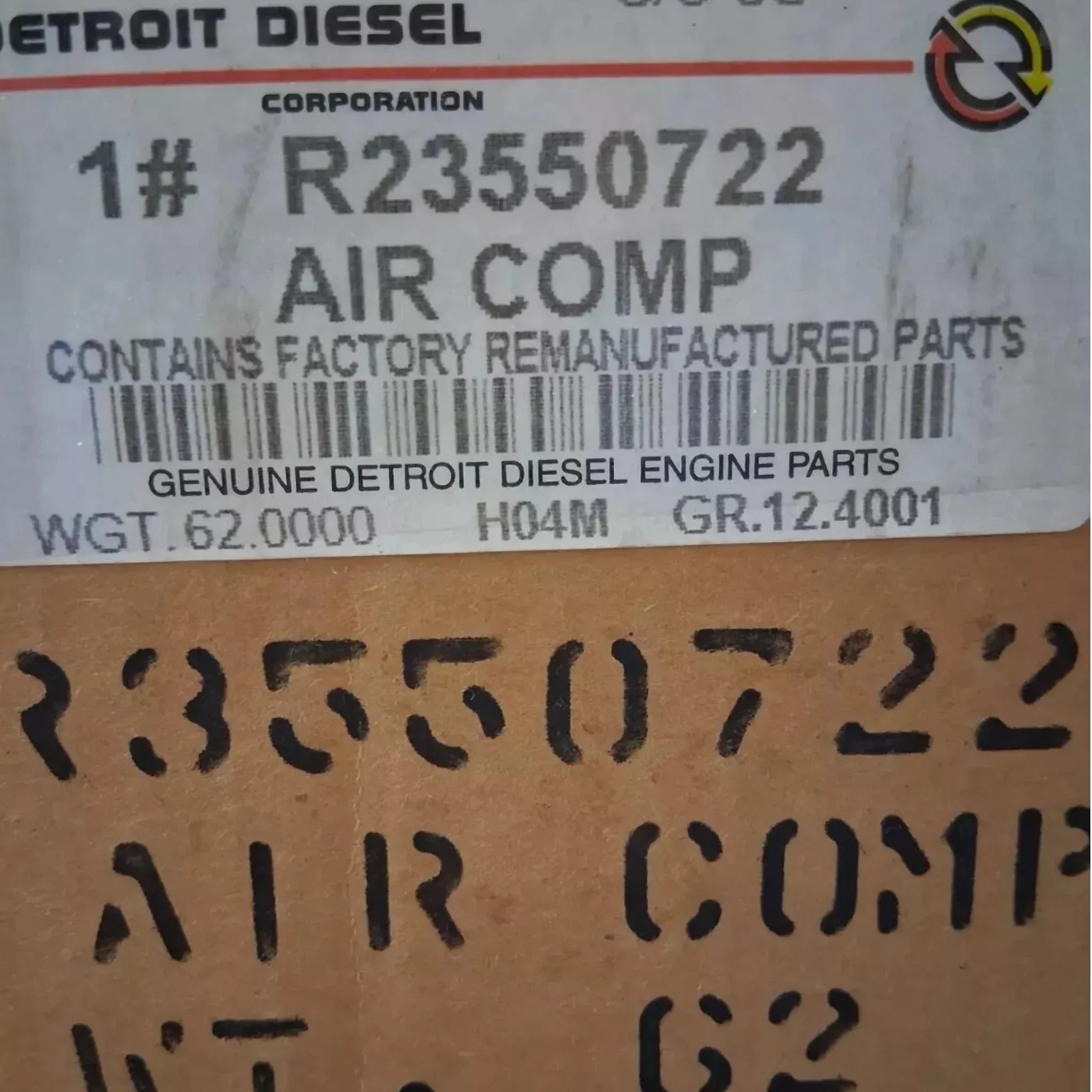 DDER3550517 Genuine Detroit Diesel Air Brake Compressor
