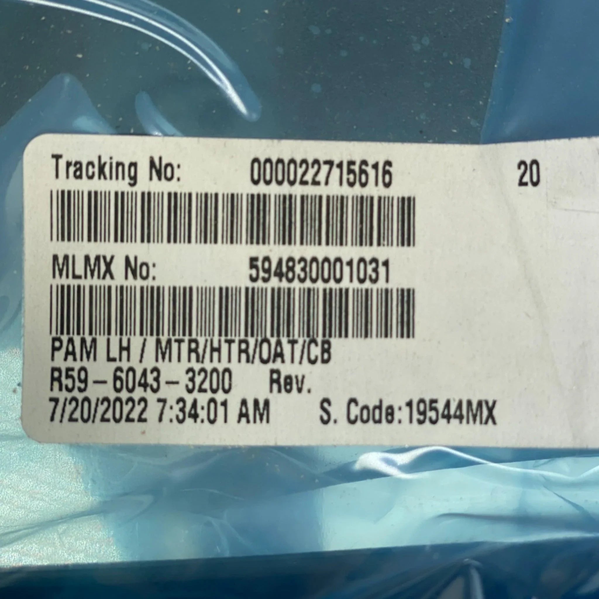 R59-6043-3200 Genuine Peterbilt Left Side Mirror Assembly