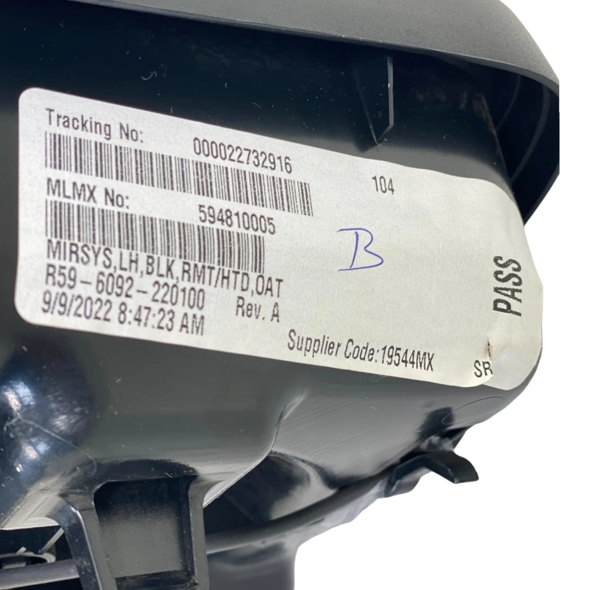 R596092220000 Genuine Kenworth Left Door Outer Mirror Assembly