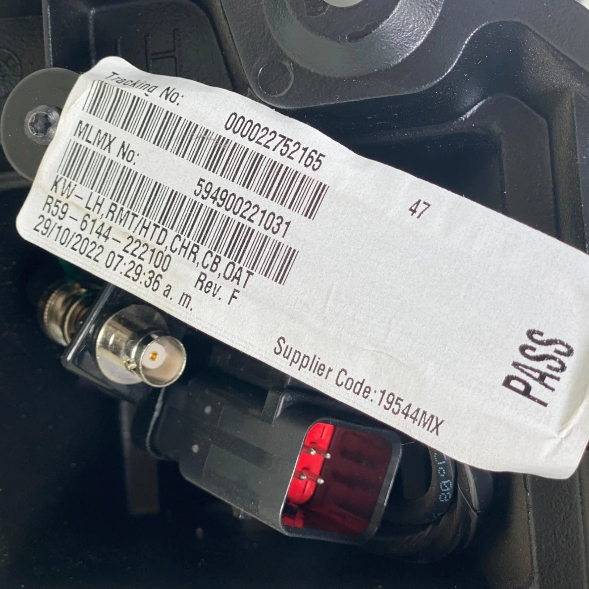 R596144222100 Genuine Kenworth Left Side Chrome Mirror Assembly